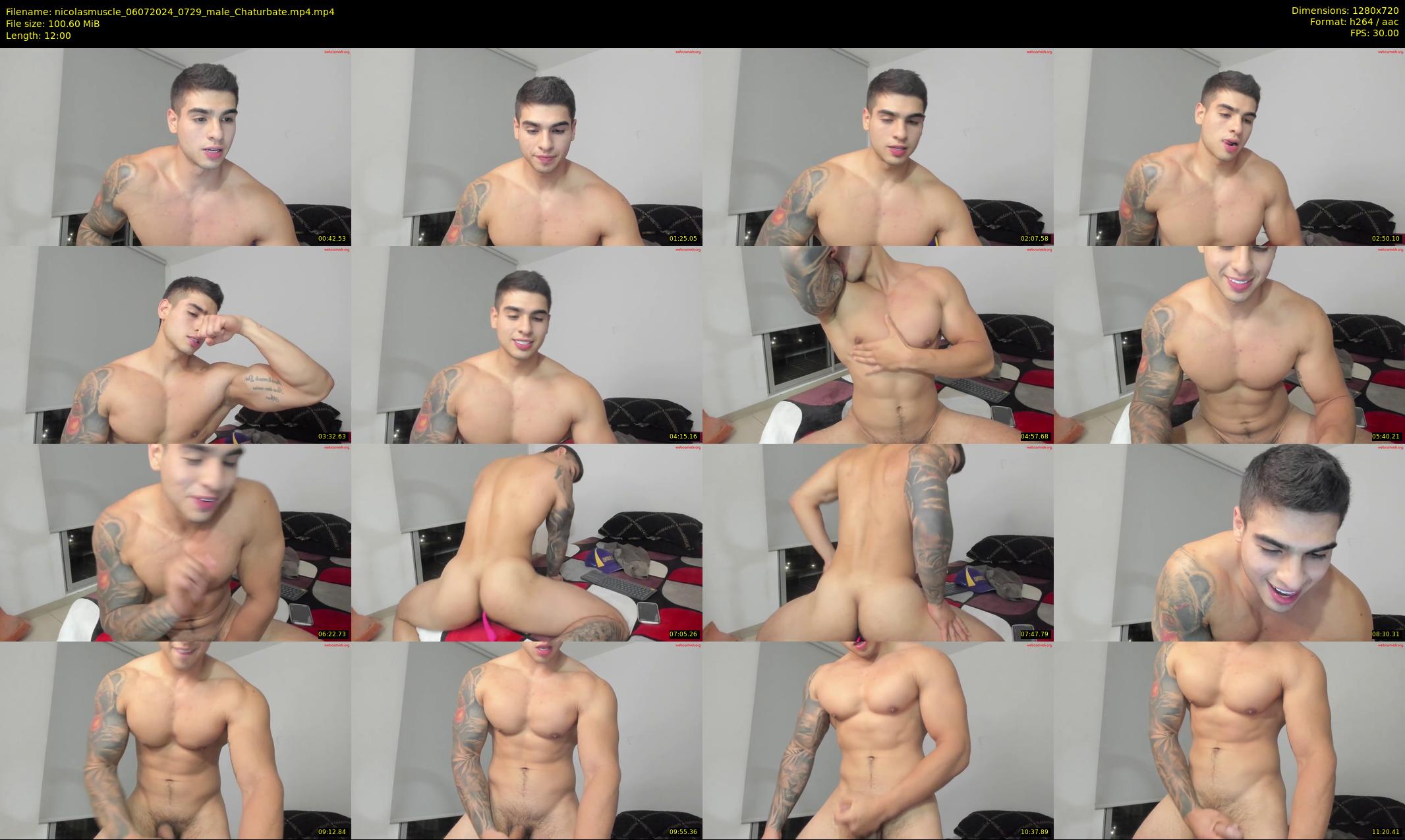 nicolasmuscle — 12 minute Chaturbate male cam show recording, 720p, Jul 6, 2024
