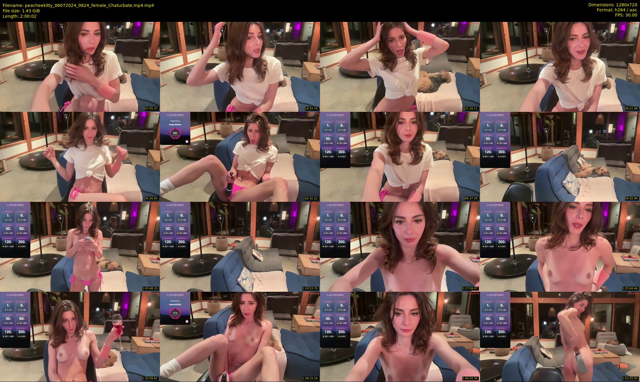 peacheekitty — 121 minute Chaturbate female cam show recording, 720p, Jul 6, 2024