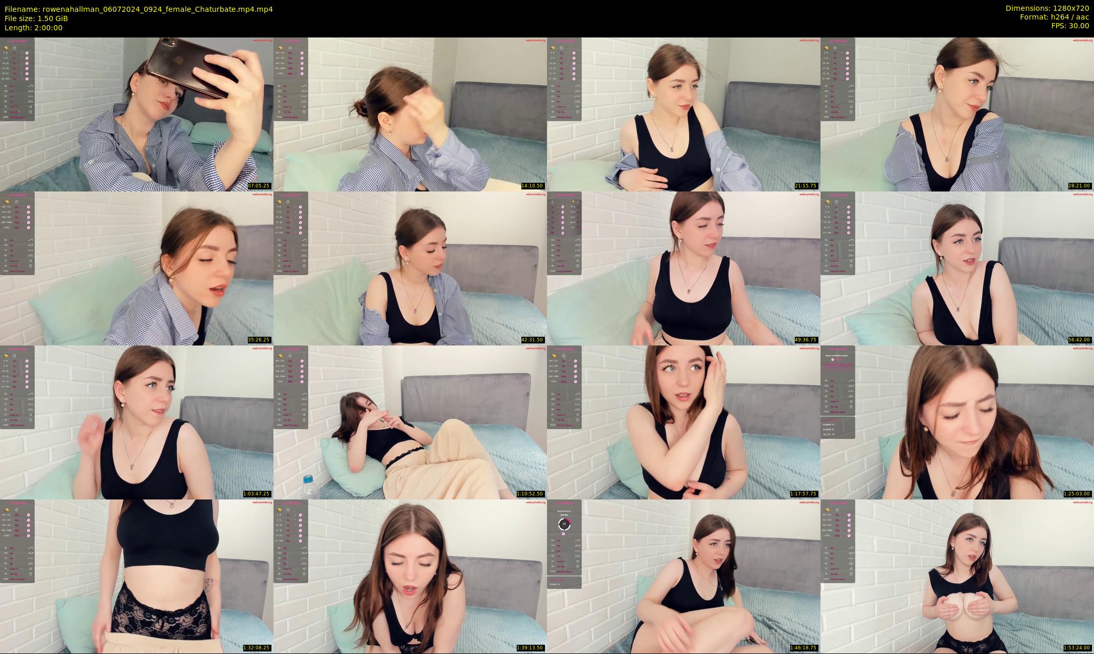 rowenahallman — 120 minute Chaturbate female cam show recording, 720p, Jul 6, 2024
