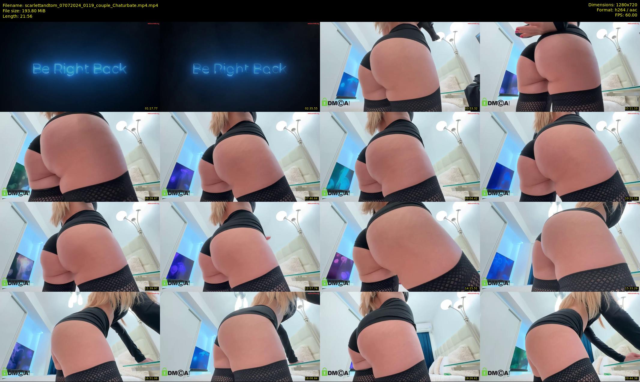 scarlettandtom — 22 minute Chaturbate couple cam show recording, 720p, Jul 7, 2024