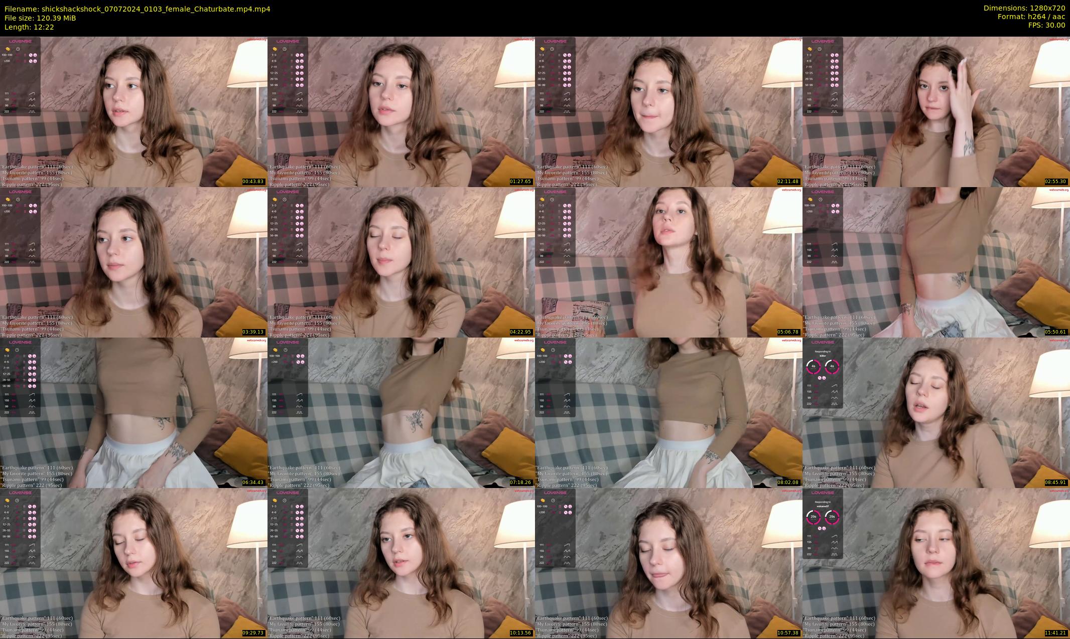 shickshackshock — 13 minute Chaturbate female cam show recording, 720p, Jul 7, 2024