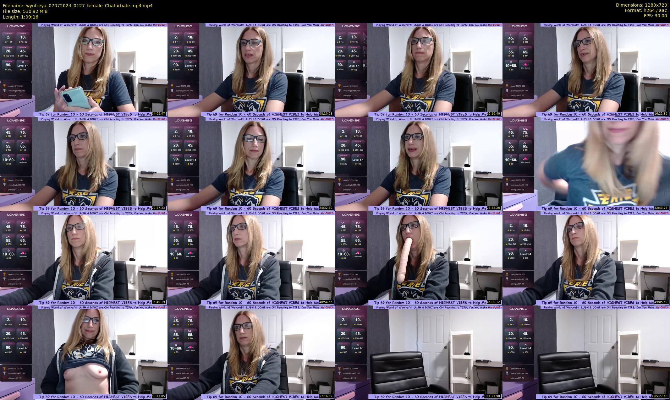 wynfreya — 70 minute Chaturbate female cam show recording, 720p, Jul 7, 2024
