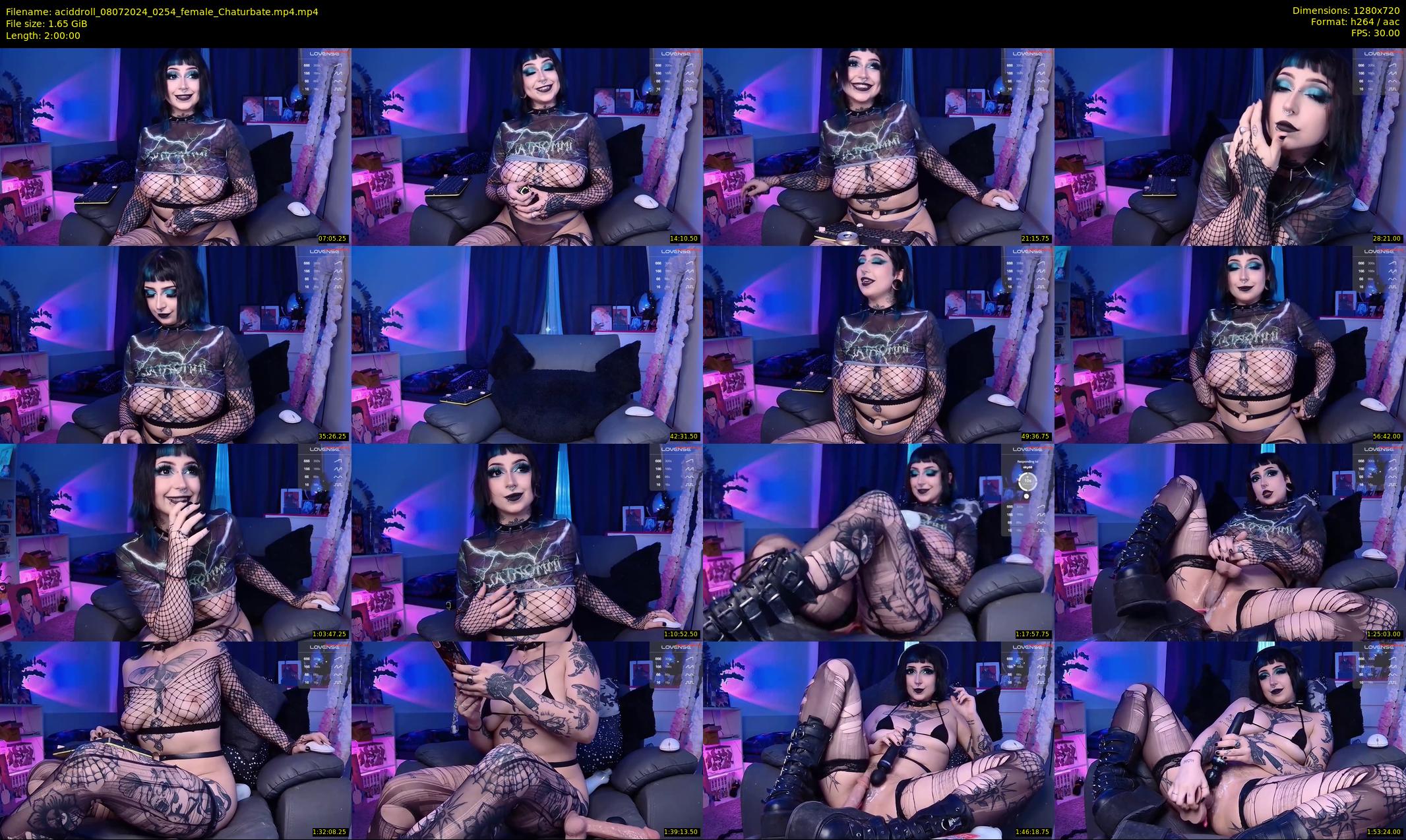 aciddroll — 120 minute Chaturbate female cam show recording, 720p, Jul 8, 2024