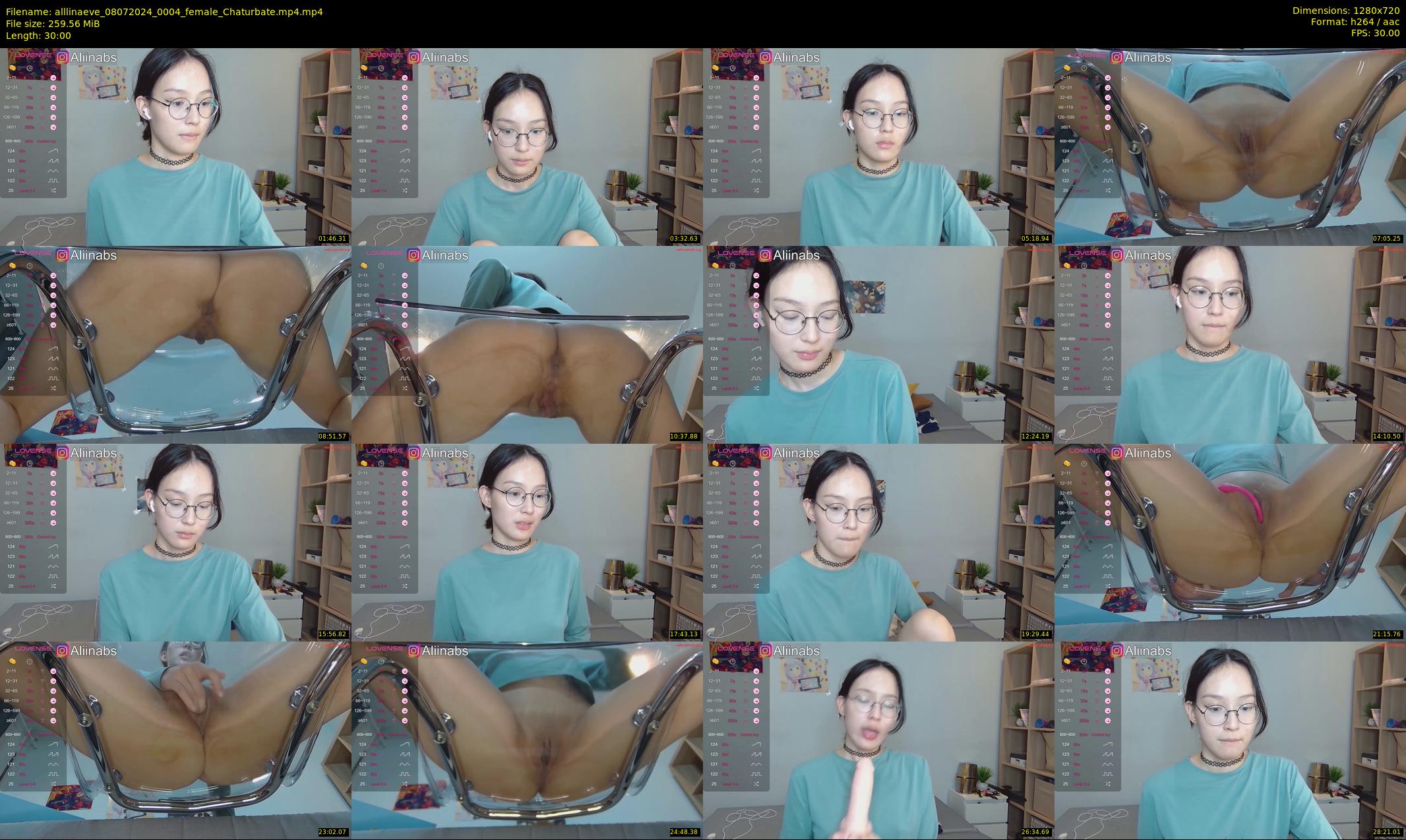 alllinaeve — 30 minute Chaturbate female cam show recording, 720p, Jul 8, 2024