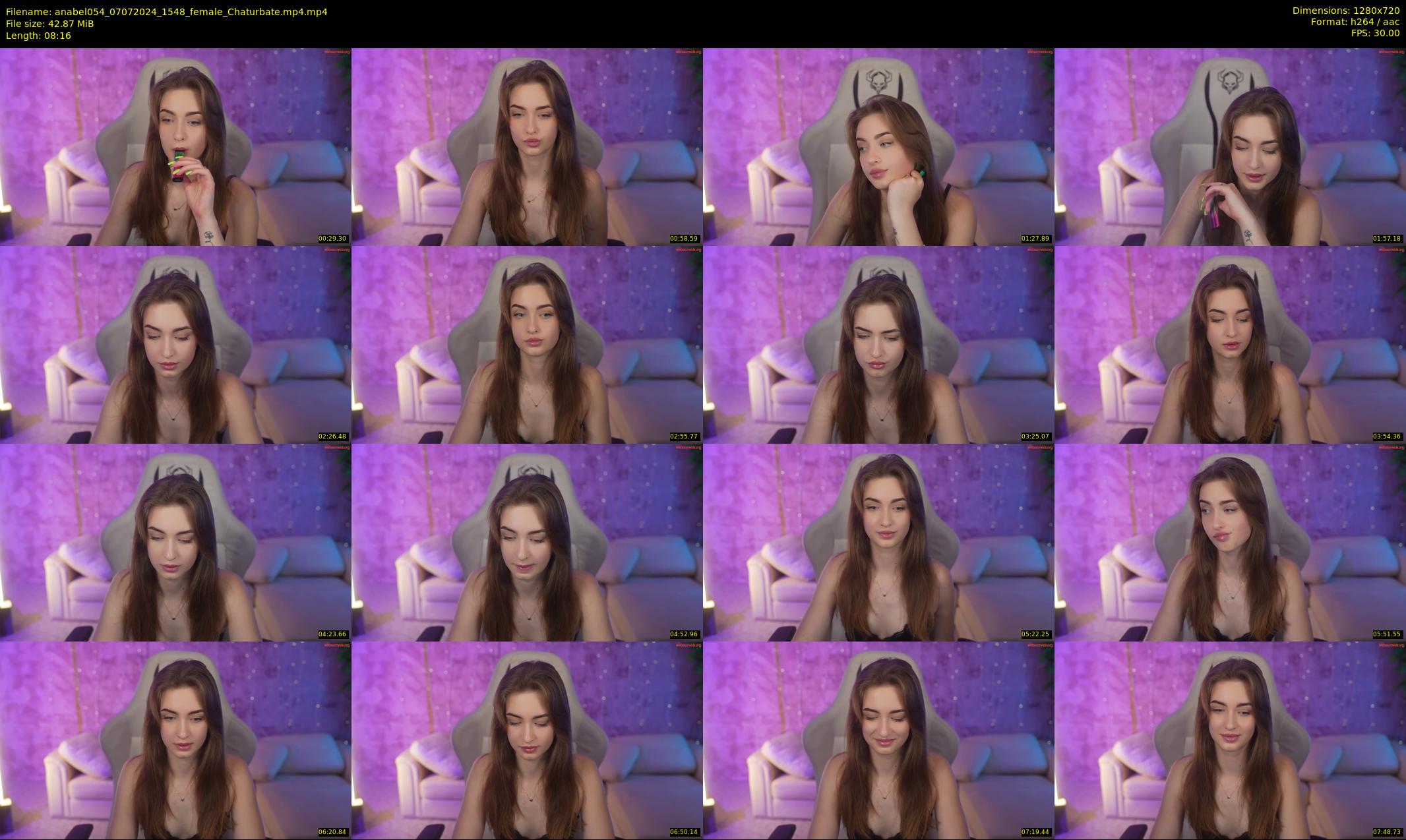 anabel054 — 9 minute Chaturbate female cam show recording, 720p, Jul 7, 2024