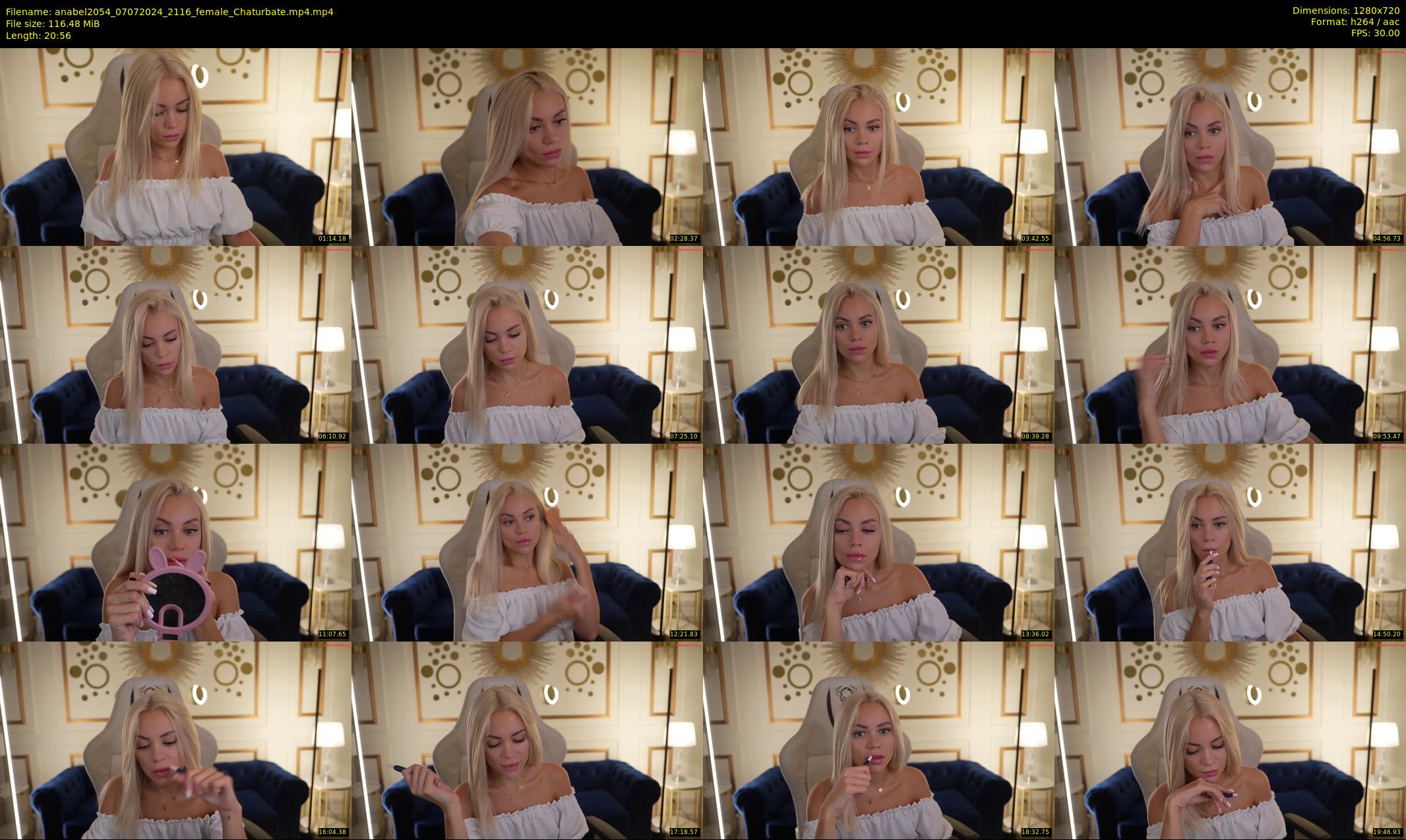 anabel2054 — 21 minute Chaturbate female cam show recording, 720p, Jul 7, 2024