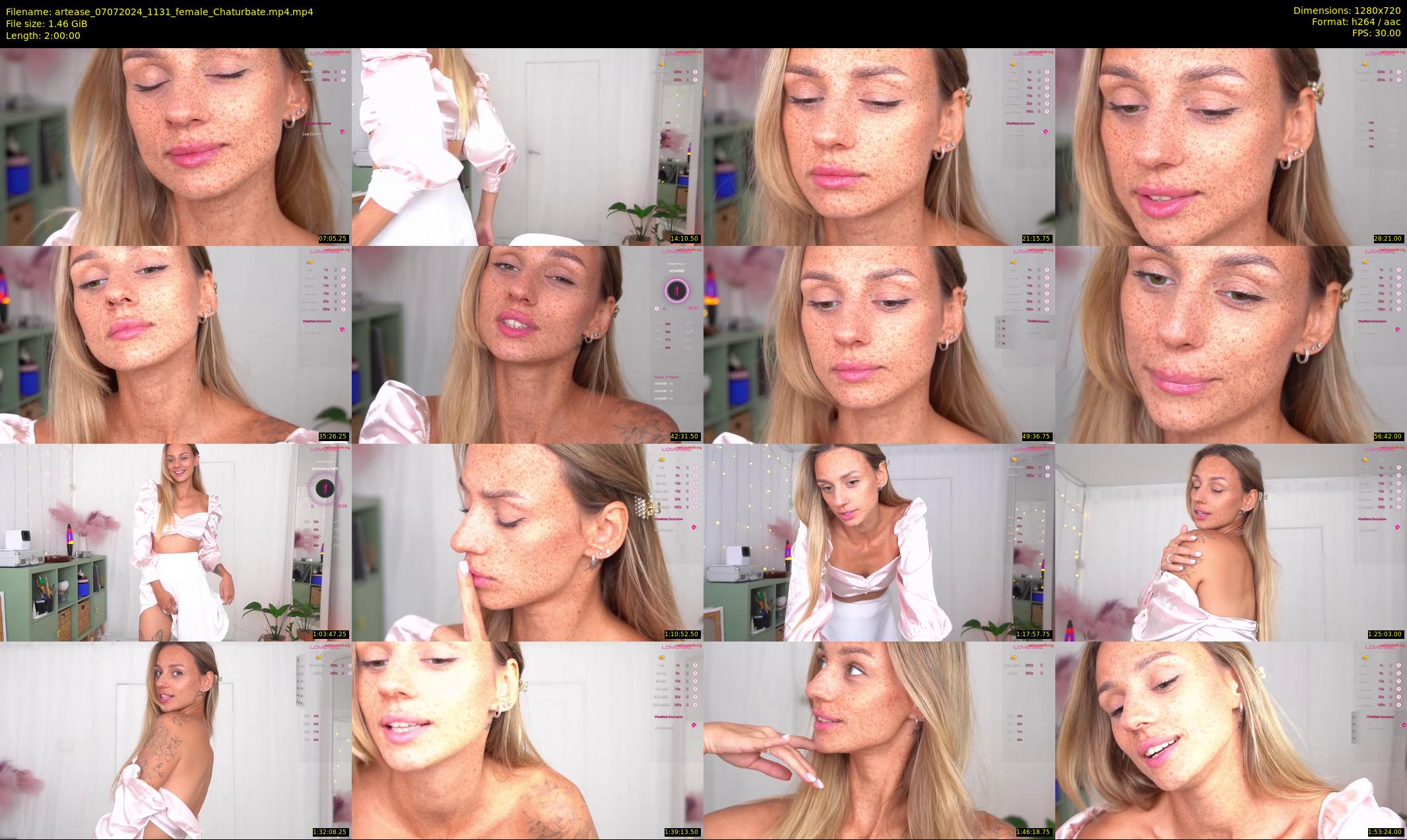 artease — 120 minute Chaturbate female cam show recording, 720p, Jul 7, 2024