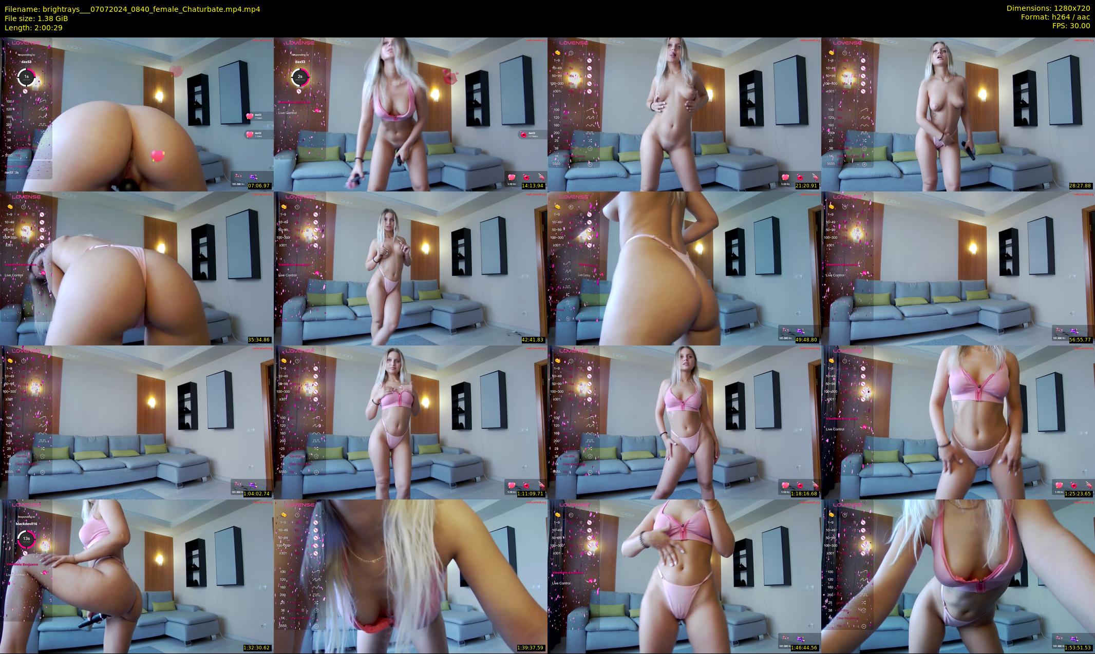 brightrays__ — 121 minute Chaturbate female cam show recording, 720p, Jul 7, 2024