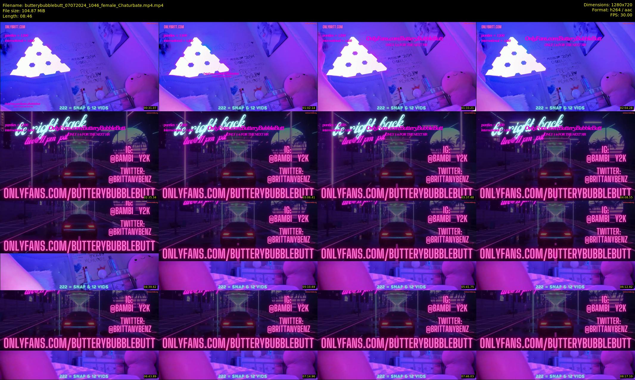 butterybubblebutt — 9 minute Chaturbate couple cam show recording, 720p, Jul 7, 2024