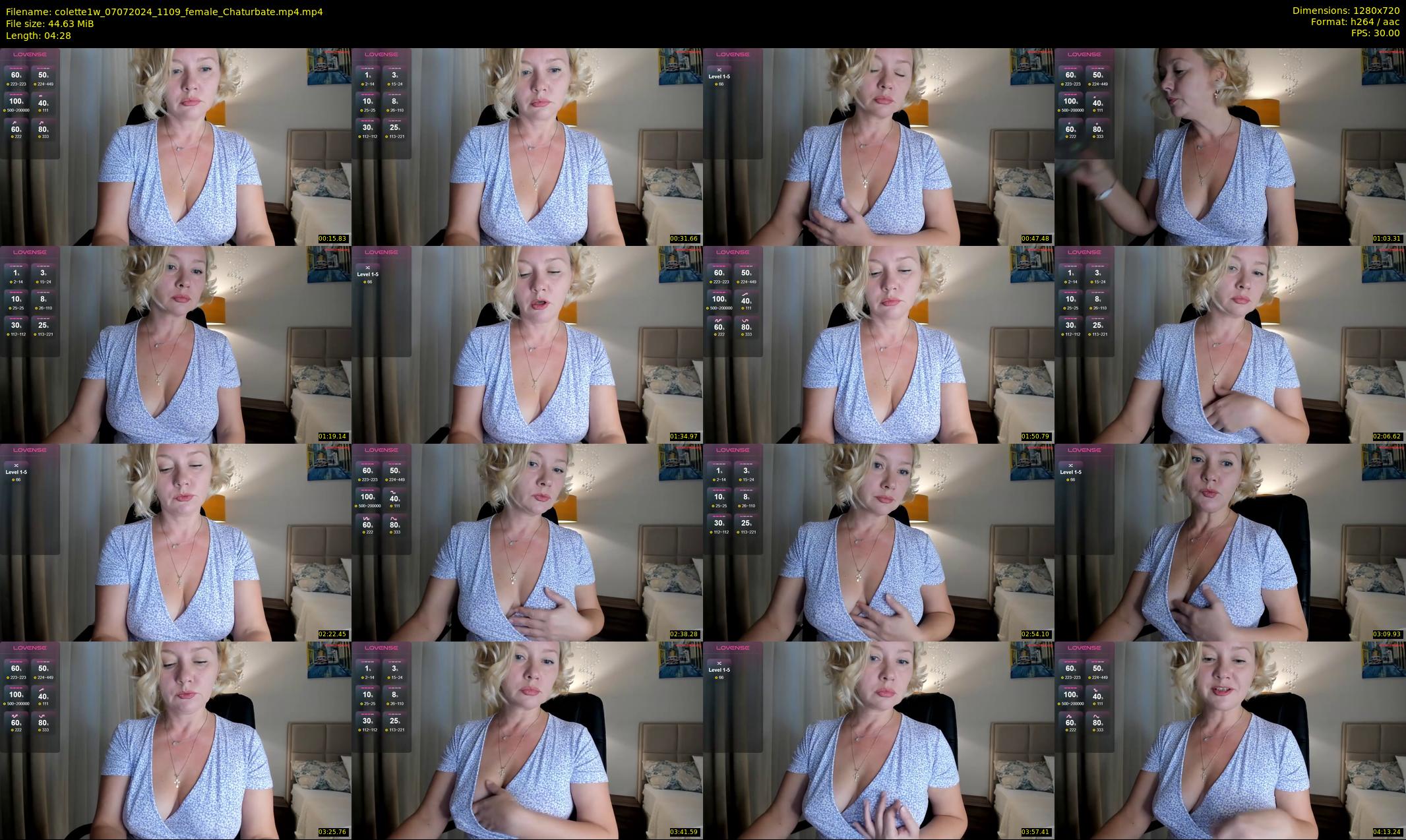 colette1w — 5 minute Chaturbate female cam show recording, 720p, Jul 7, 2024