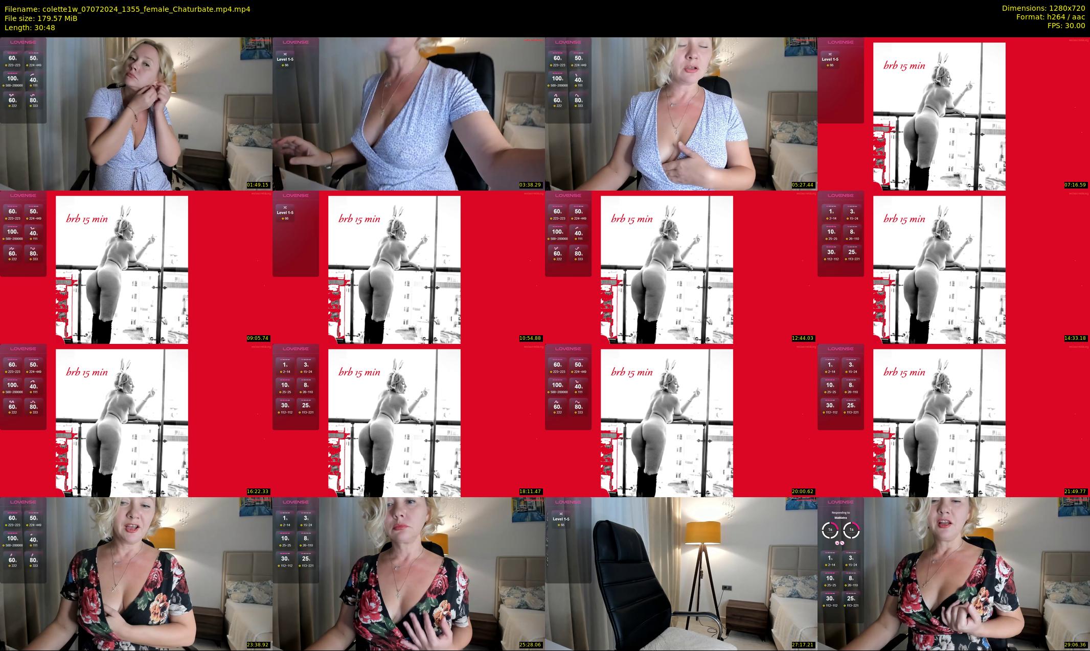 colette1w — 31 minute Chaturbate female cam show recording, 720p, Jul 7, 2024