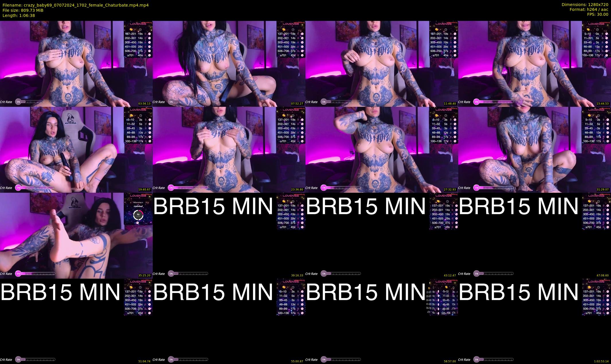 crazy_baby69 — 67 minute Chaturbate female cam show recording, 720p, Jul 7, 2024