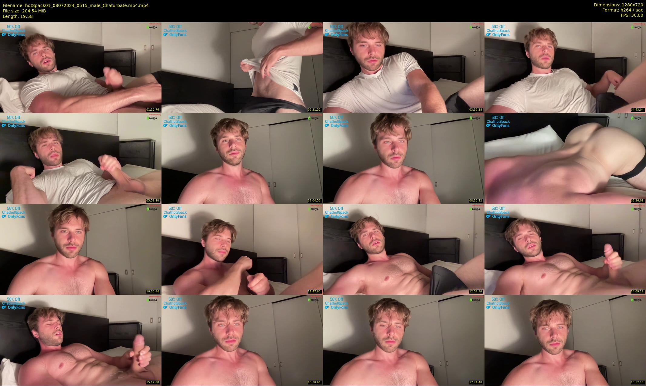 hot8pack01 — 20 minute Chaturbate male cam show recording, 720p, Jul 8, 2024