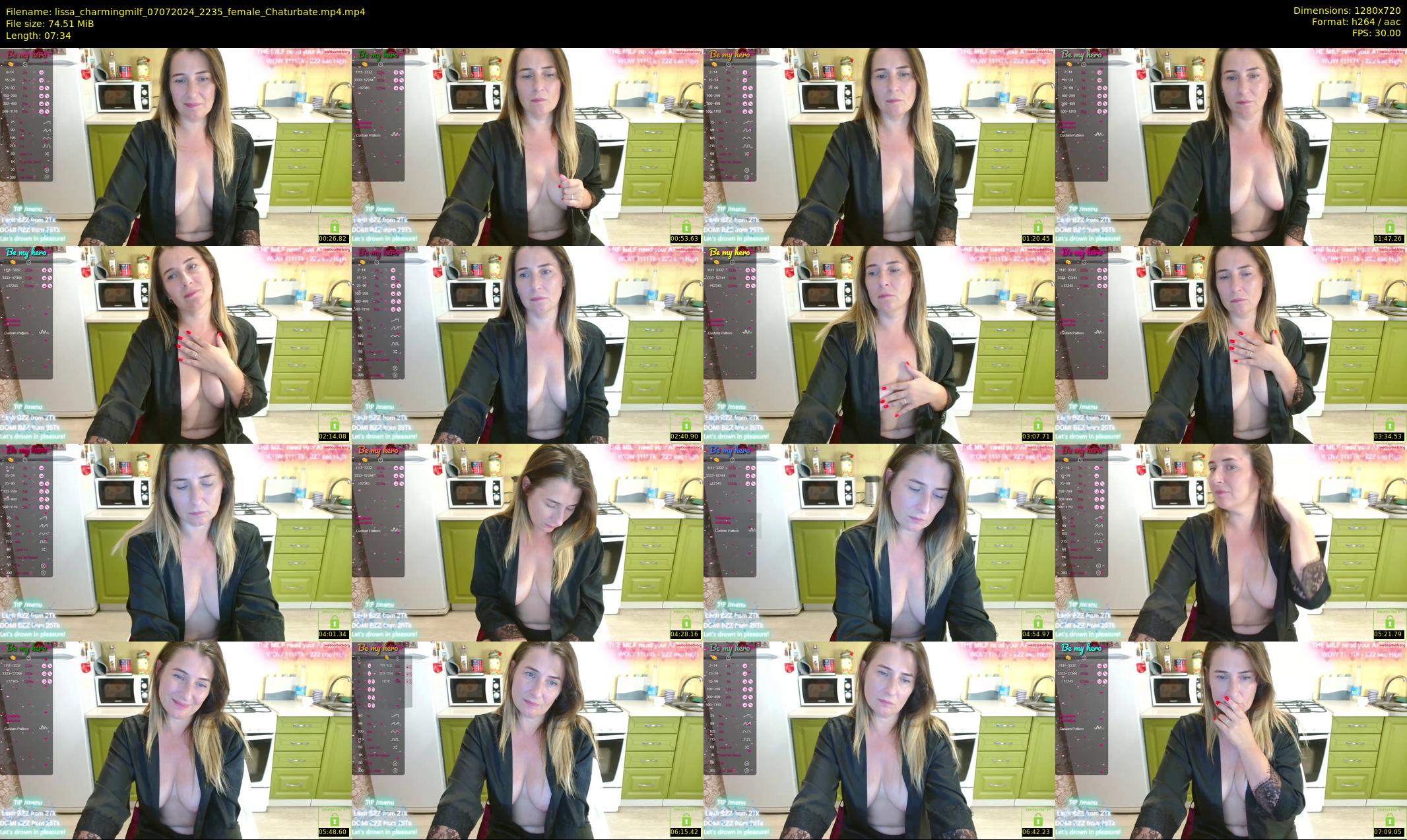 lissa_charmingmilf — 8 minute Chaturbate female cam show recording, 720p, Jul 7, 2024