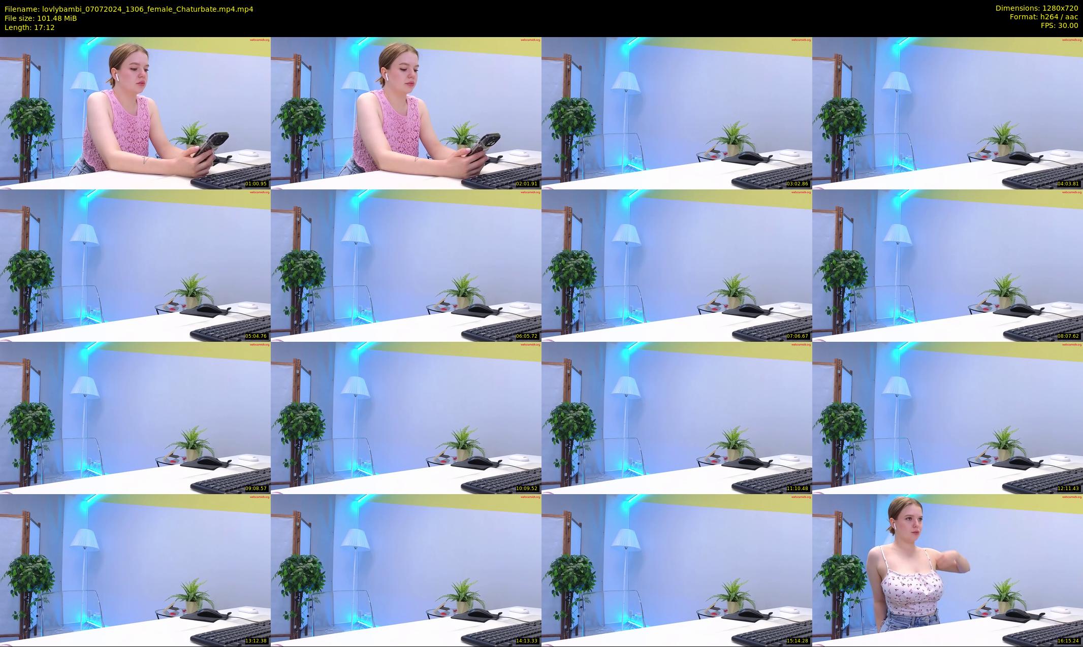 lovlybambi — 18 minute Chaturbate female cam show recording, 720p, Jul 7, 2024