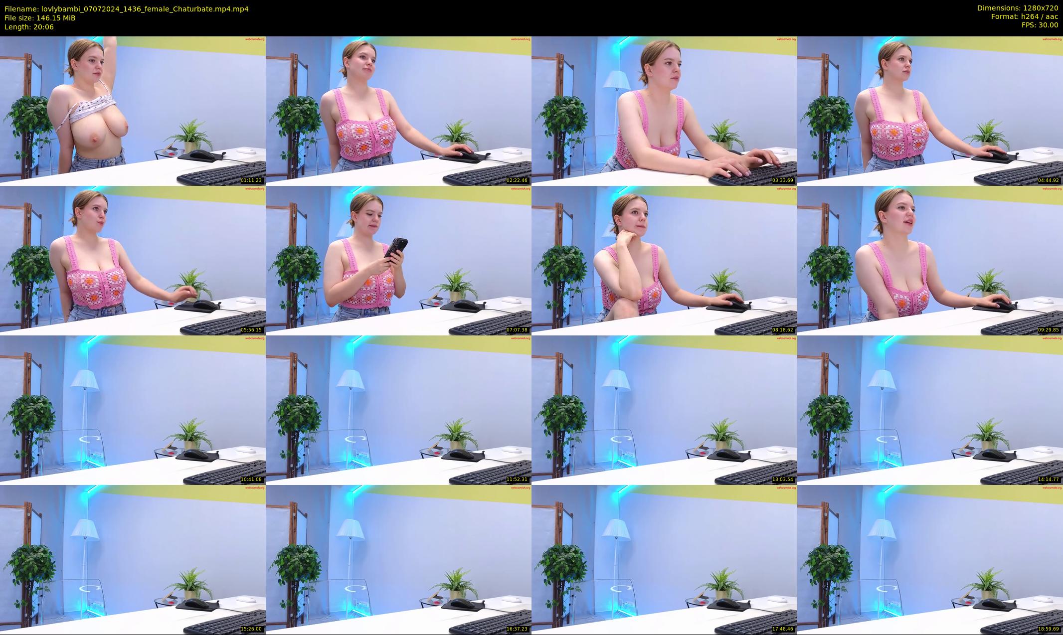 lovlybambi — 21 minute Chaturbate female cam show recording, 720p, Jul 7, 2024