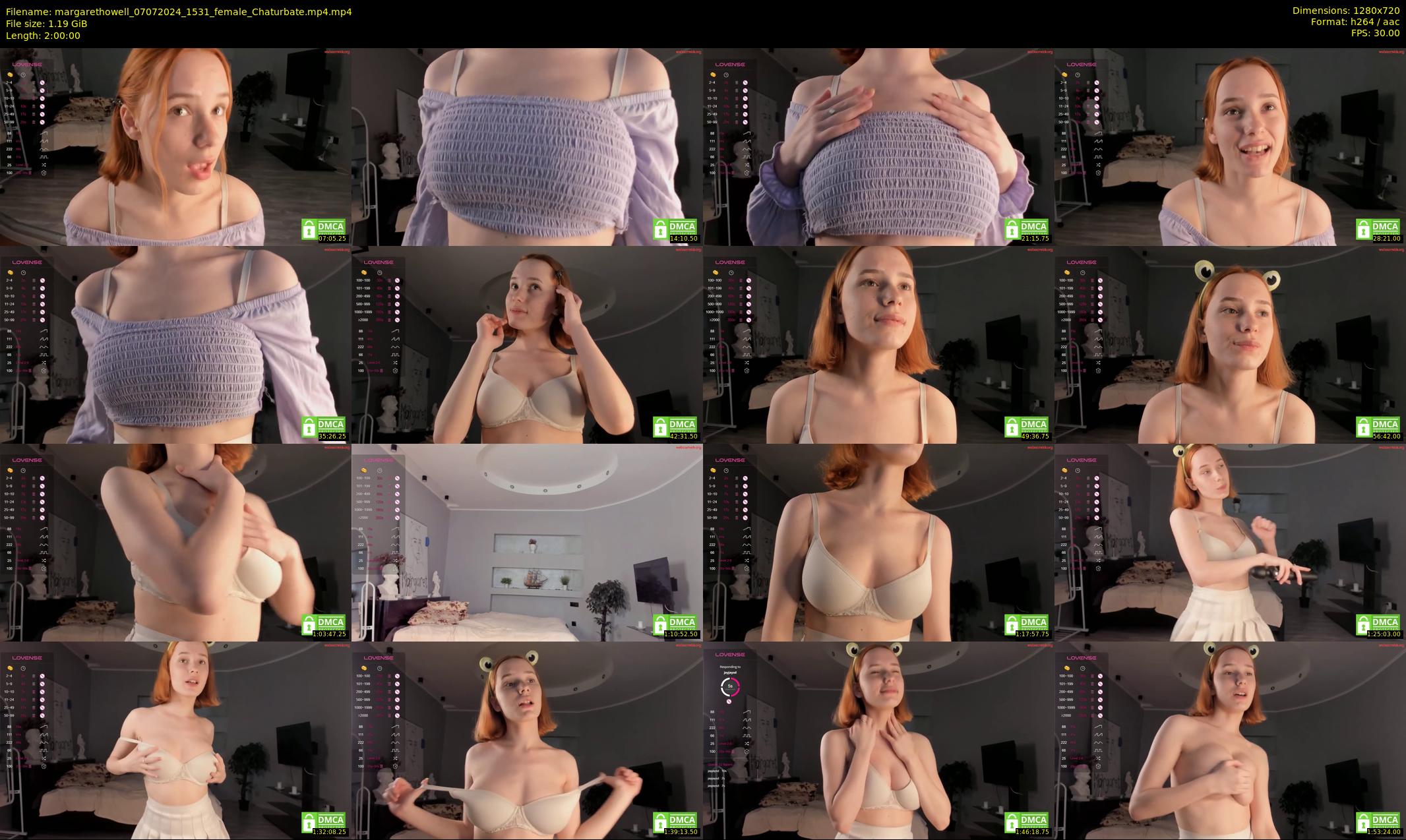 margarethowell — 120 minute Chaturbate female cam show recording, 720p, Jul 7, 2024