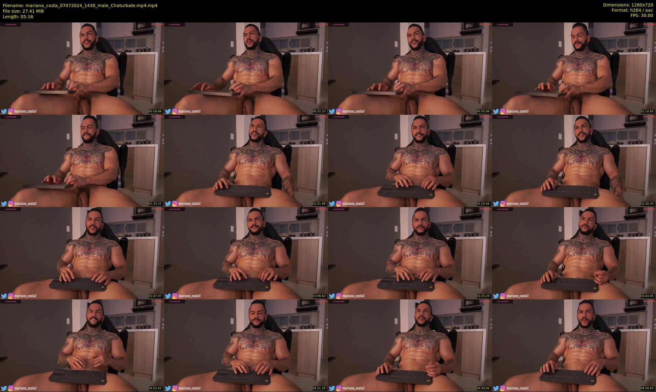 mariano_costa — 6 minute Chaturbate male cam show recording, 720p, Jul 7, 2024