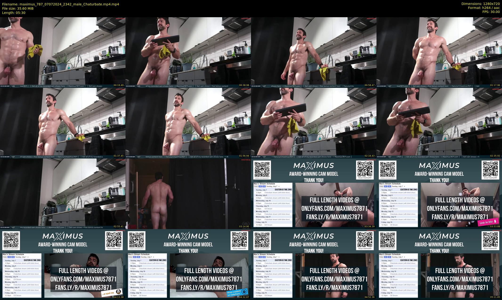 maximus_787 — 6 minute Chaturbate male cam show recording, 720p, Jul 7, 2024