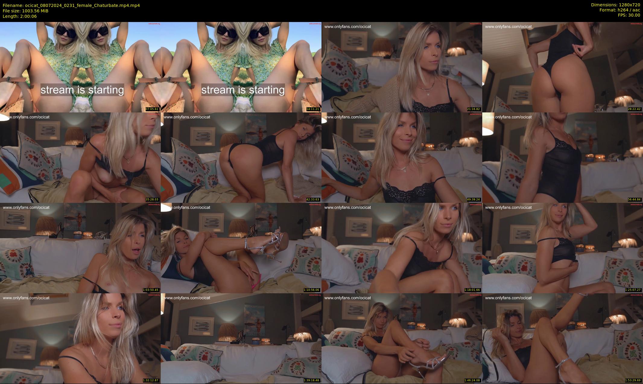 ocicat — 121 minute Chaturbate female cam show recording, 720p, Jul 8, 2024