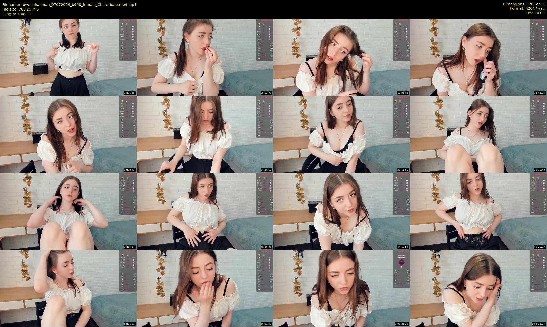 rowenahallman — 69 minute Chaturbate female cam show recording, 720p, Jul 7, 2024