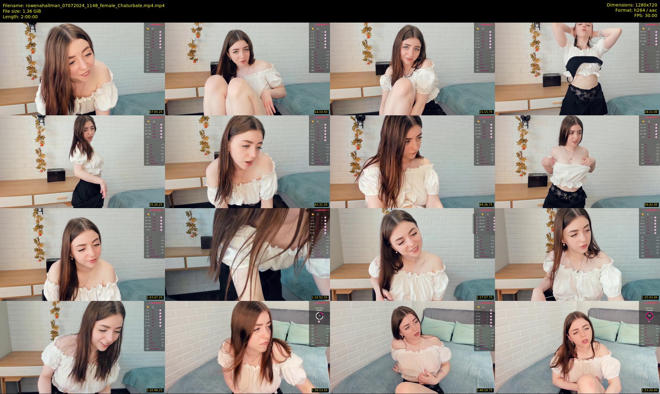 rowenahallman — 120 minute Chaturbate female cam show recording, 720p, Jul 7, 2024