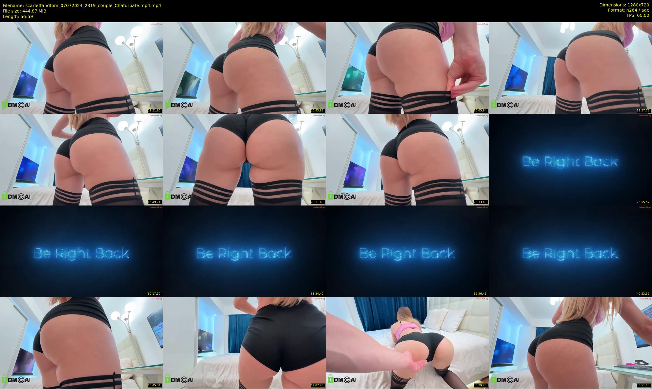 scarlettandtom — 57 minute Chaturbate couple cam show recording, 720p, Jul 7, 2024