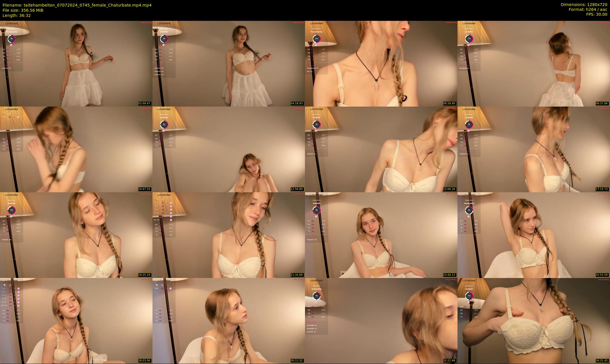 taitehambelton — 37 minute Chaturbate female cam show recording, 720p, Jul 7, 2024