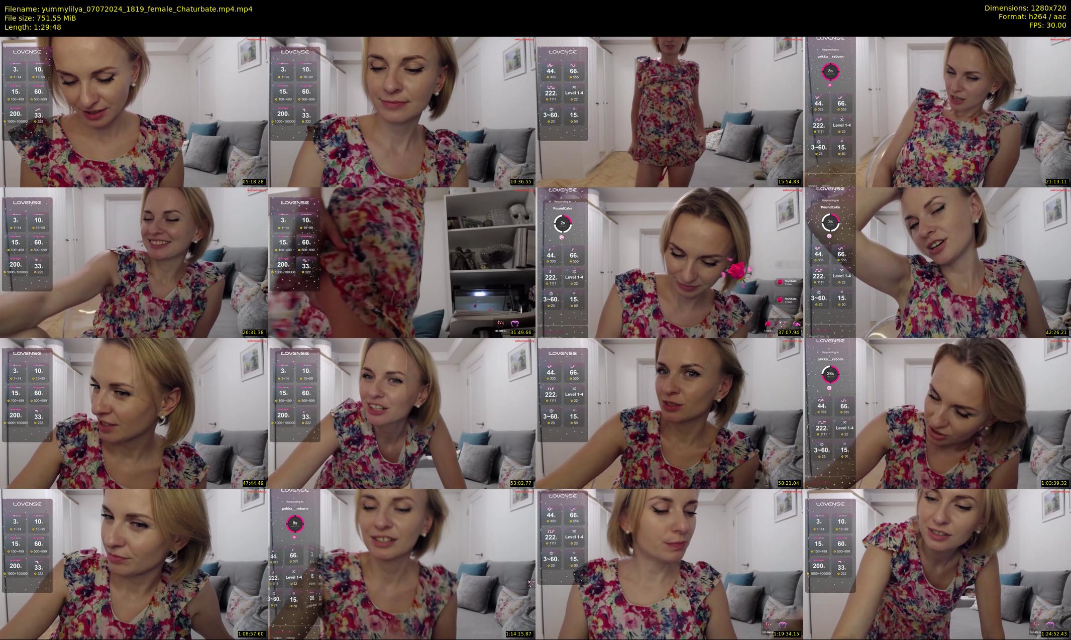 yummylilya — 90 minute Chaturbate female cam show recording, 720p, Jul 7, 2024