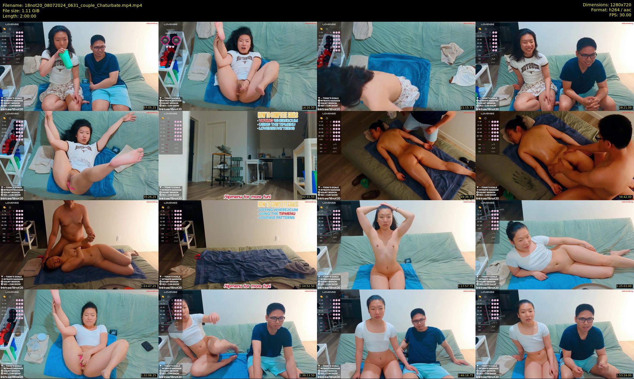 18not20 — 120 minute Chaturbate couple cam show recording, 720p, Jul 8, 2024