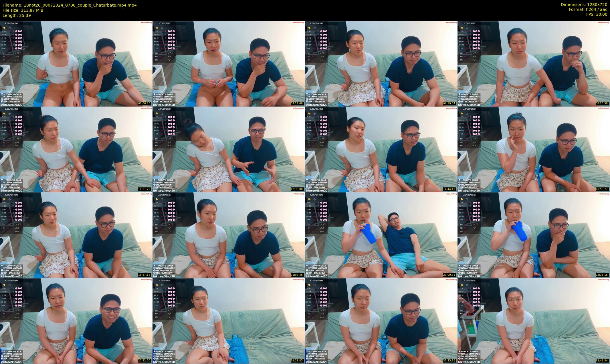 18not20 — 36 minute Chaturbate couple cam show recording, 720p, Jul 8, 2024