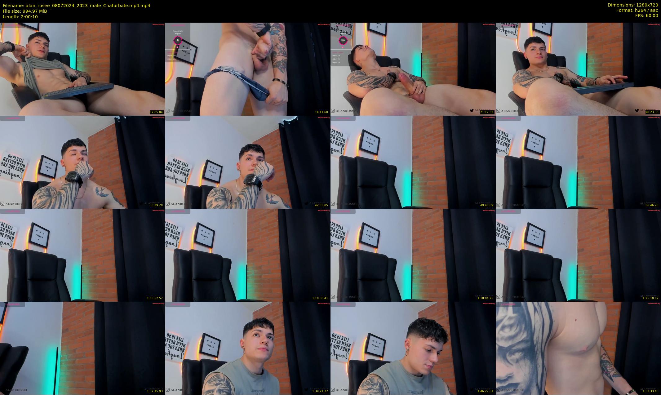 alan_rosee — 121 minute Chaturbate male cam show recording, 720p, Jul 8, 2024