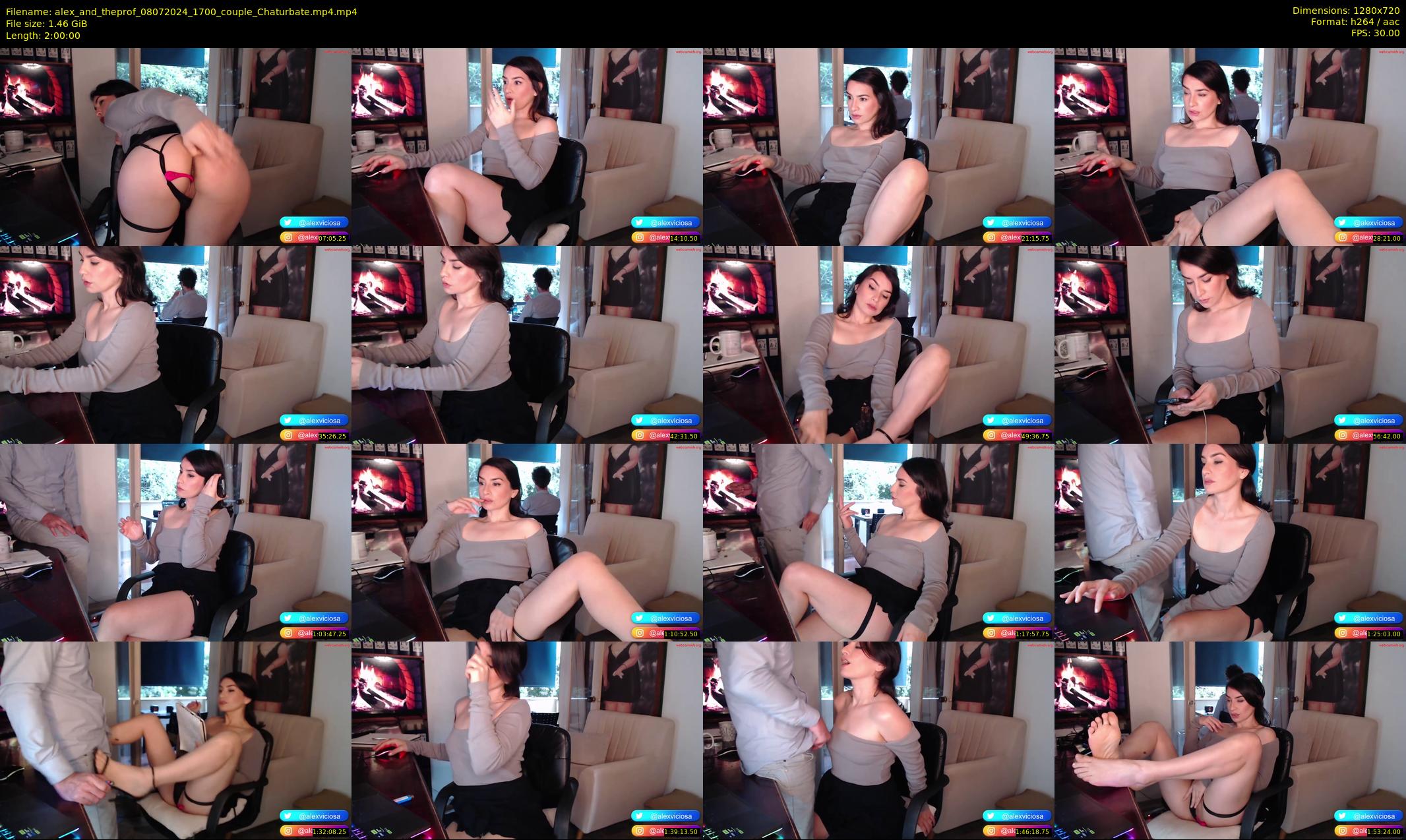 alex_and_theprof — 120 minute Chaturbate couple cam show recording, 720p, Jul 8, 2024