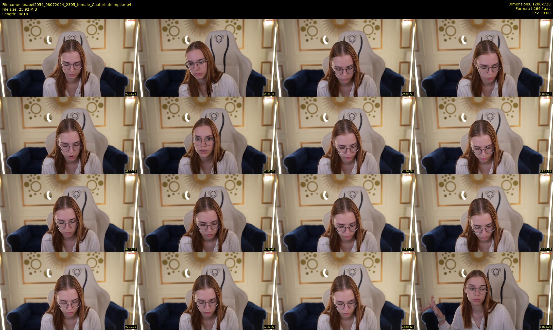anabel2054 — 5 minute Chaturbate female cam show recording, 720p, Jul 8, 2024
