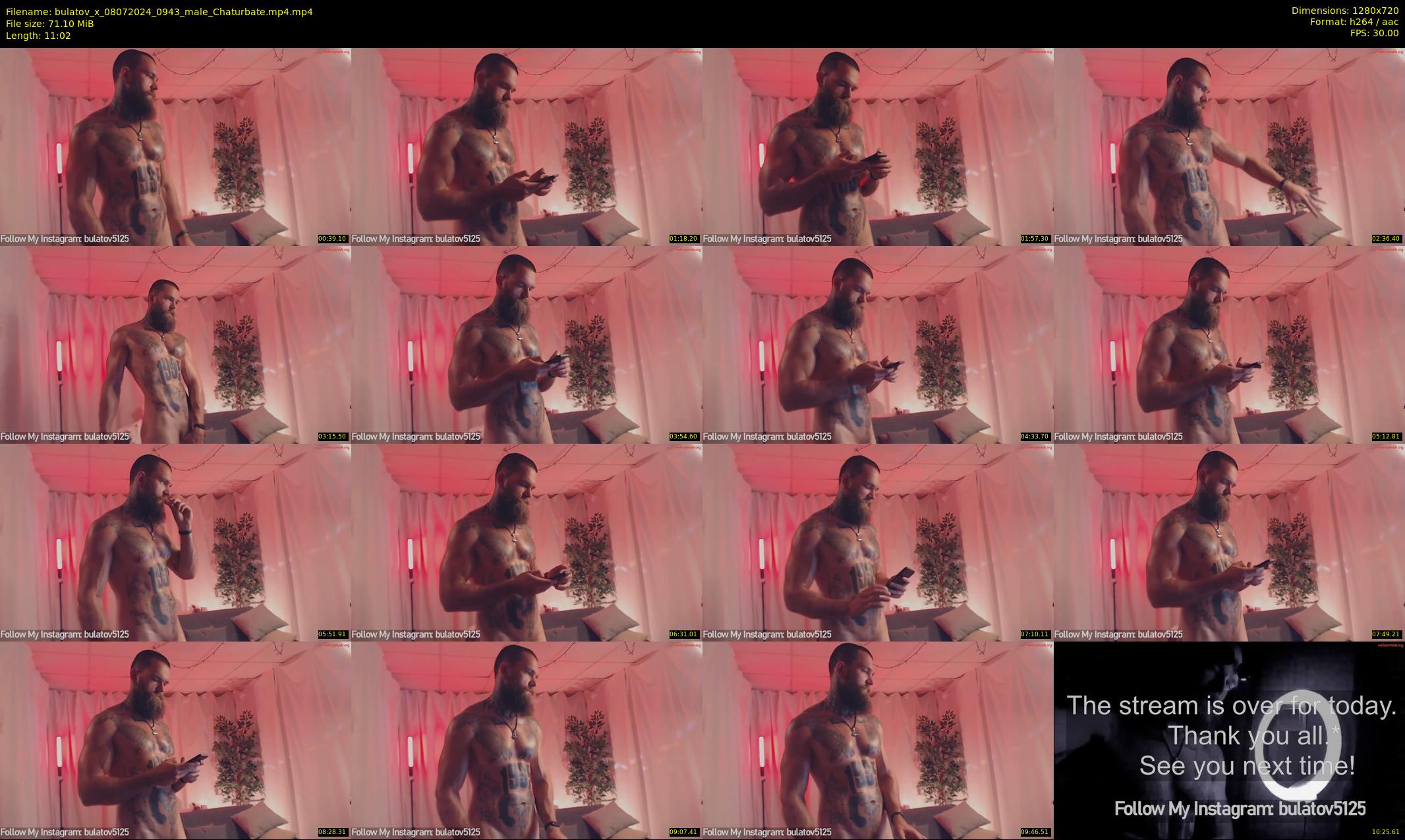 bulatov_x — 12 minute Chaturbate male cam show recording, 720p, Jul 8, 2024