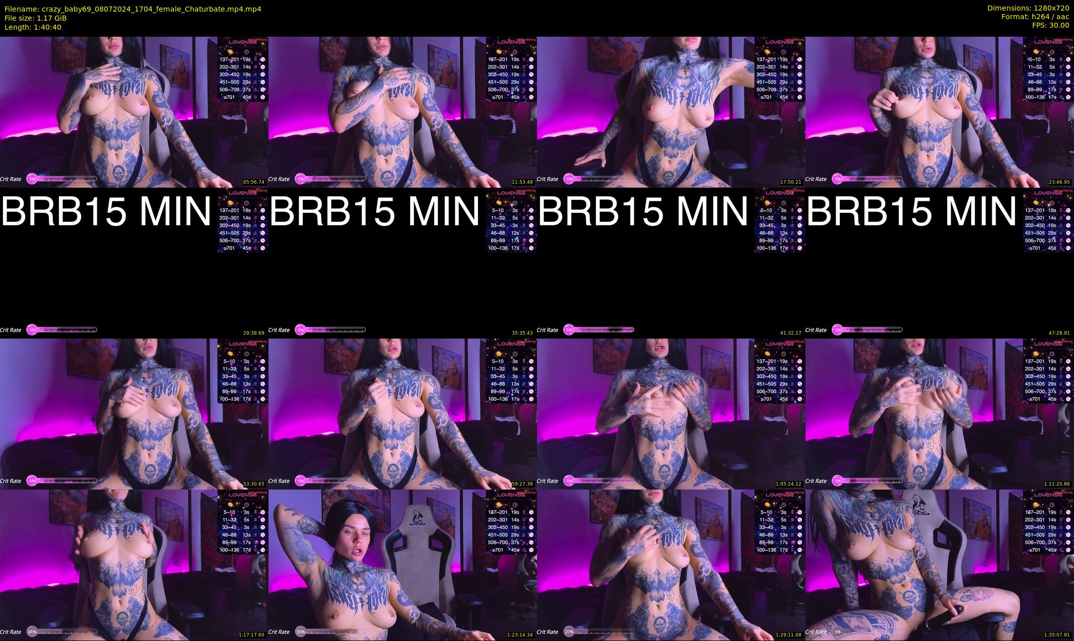 crazy_baby69 — 101 minute Chaturbate female cam show recording, 720p, Jul 8, 2024
