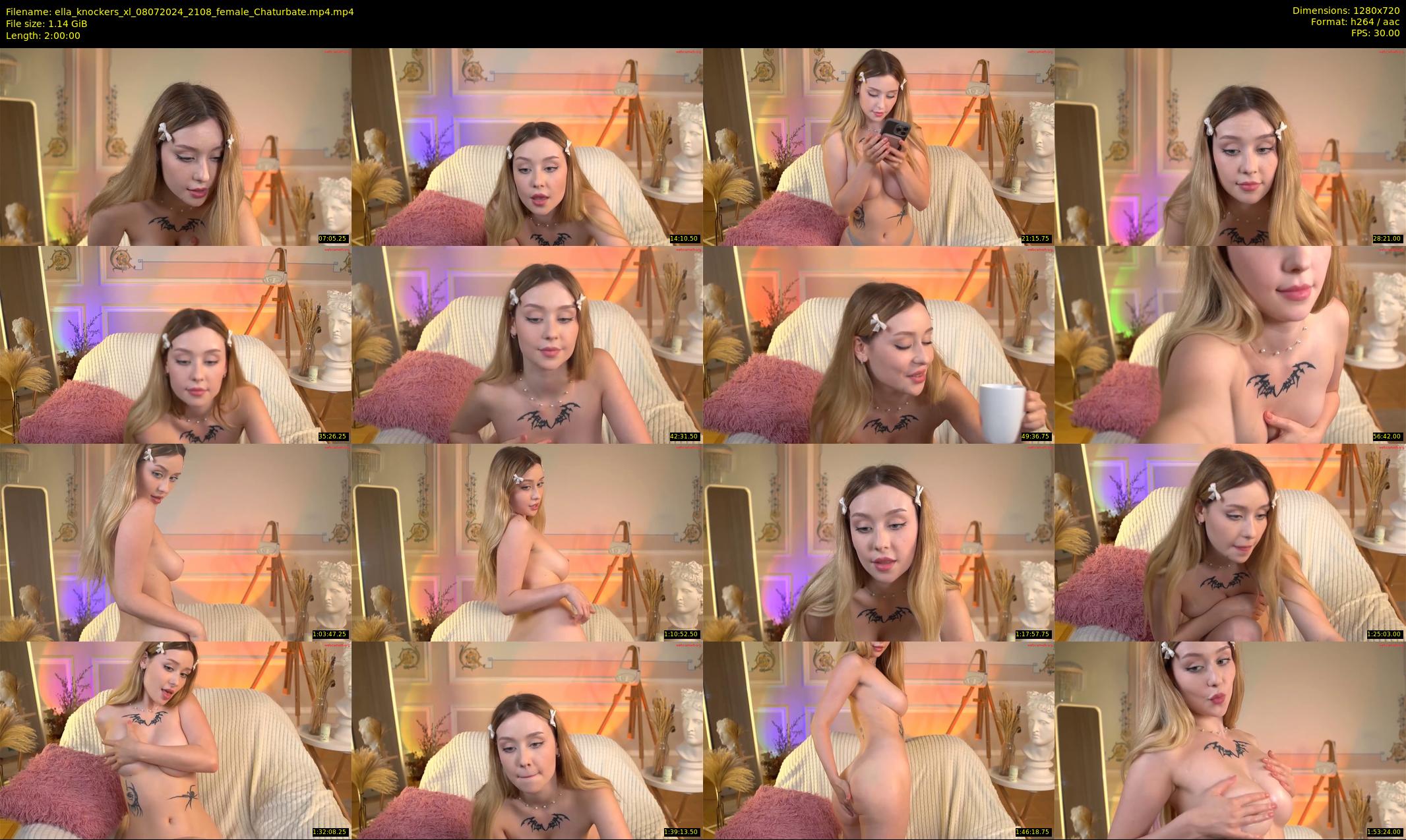 ella_knockers_xl — 120 minute Chaturbate female cam show recording, 720p, Jul 8, 2024