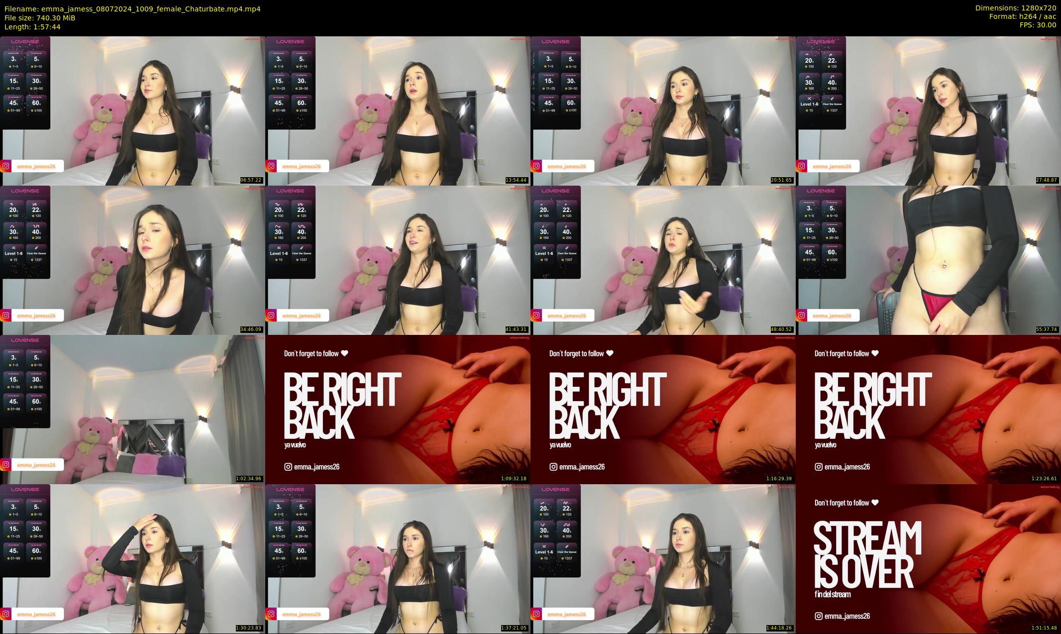 emma_jamess — 118 minute Chaturbate female cam show recording, 720p, Jul 8, 2024