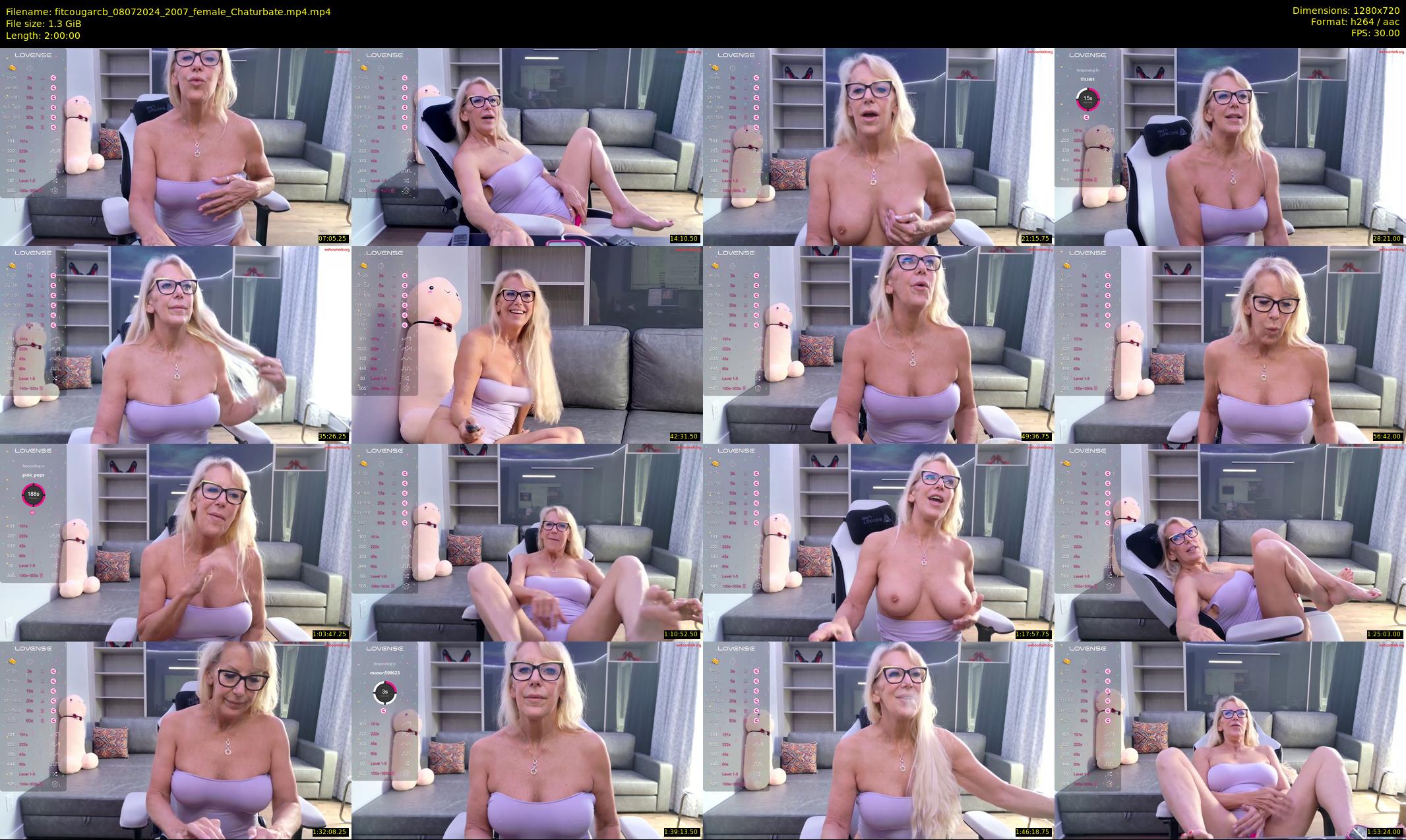 fitcougarcb — 120 minute Chaturbate female cam show recording, 720p, Jul 8, 2024