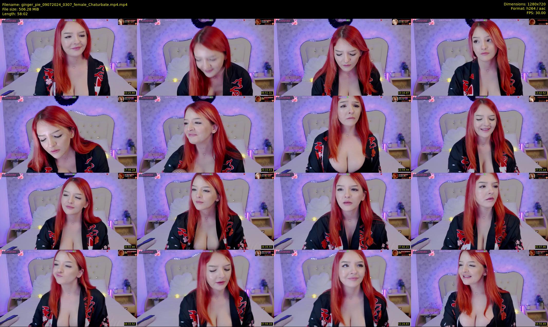 ginger_pie — 59 minute Chaturbate female cam show recording, 720p, Jul 9, 2024