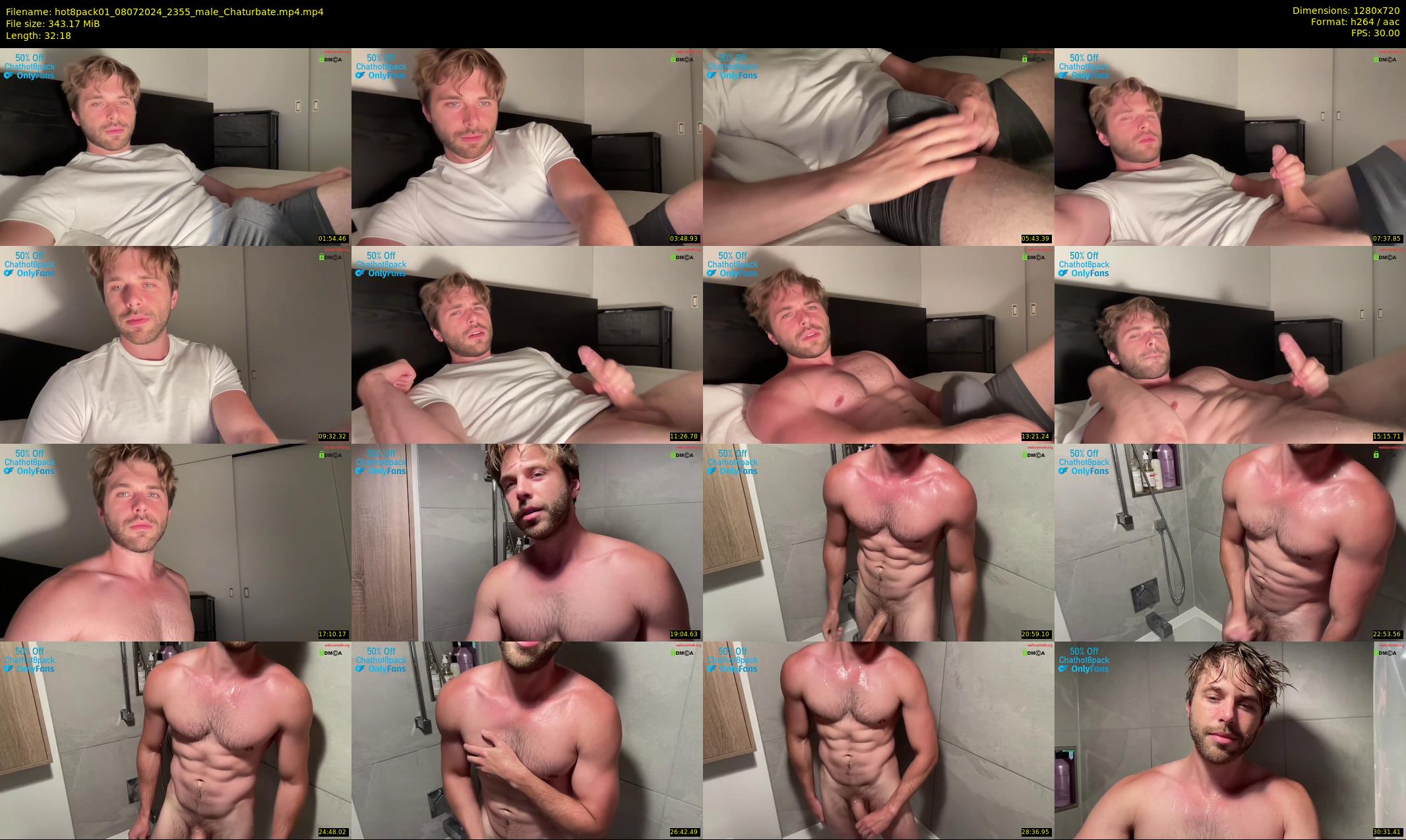 hot8pack01 — 33 minute Chaturbate male cam show recording, 720p, Jul 8, 2024