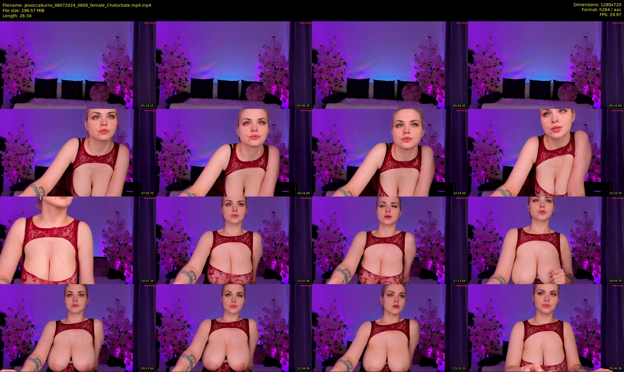 jessiccaburns — 27 minute Chaturbate female cam show recording, 720p, Jul 8, 2024