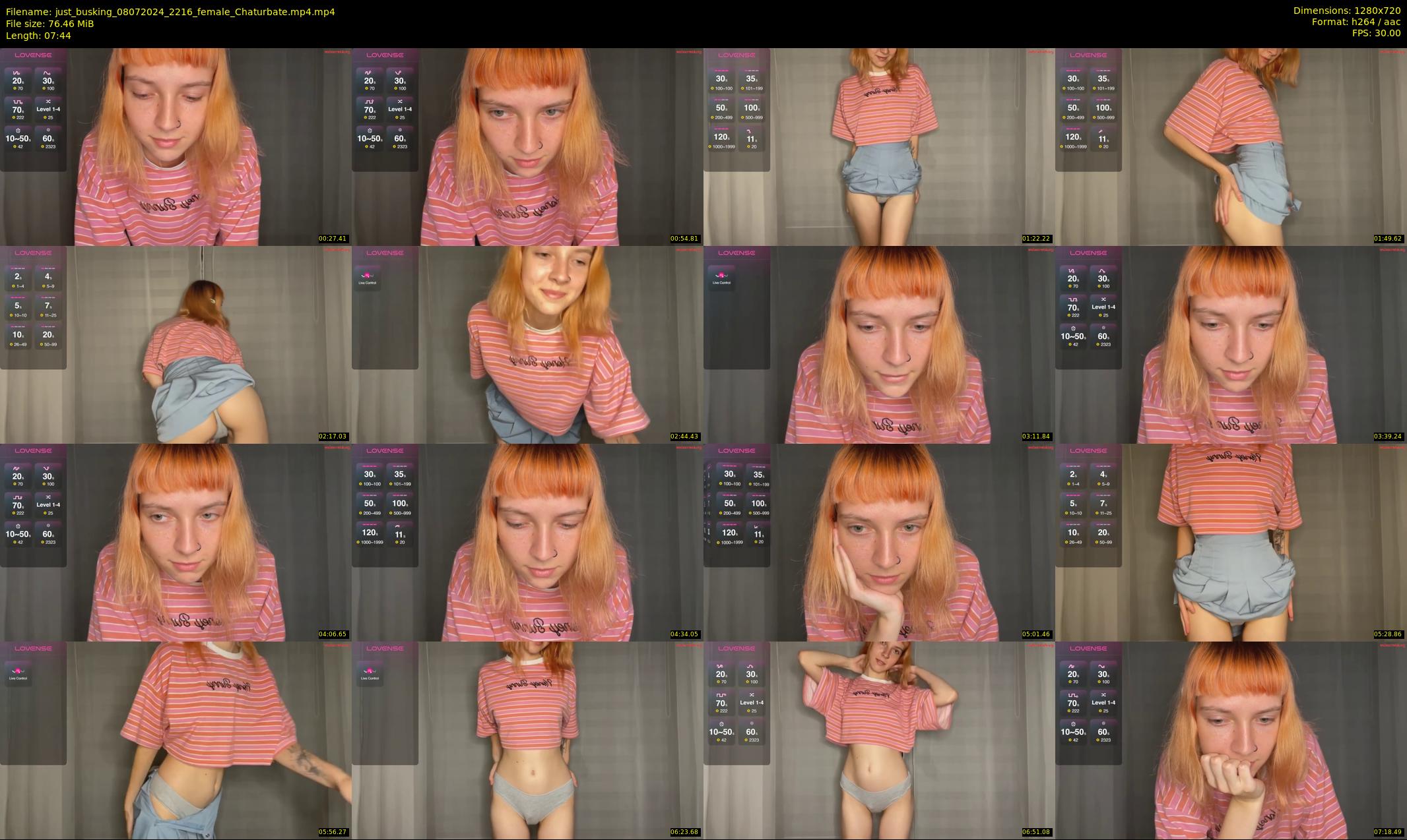 just_busking — 8 minute Chaturbate female cam show recording, 720p, Jul 8, 2024