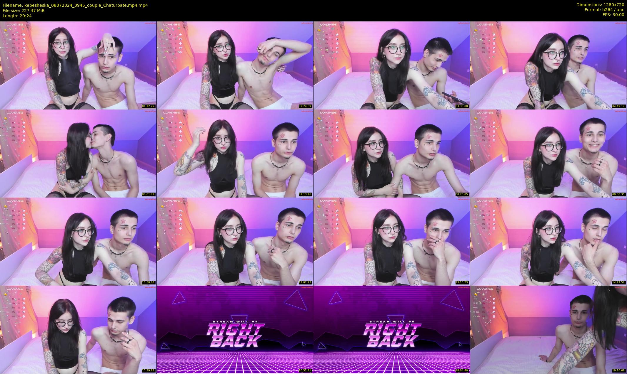 kebesheska — 21 minute Chaturbate couple cam show recording, 720p, Jul 8, 2024