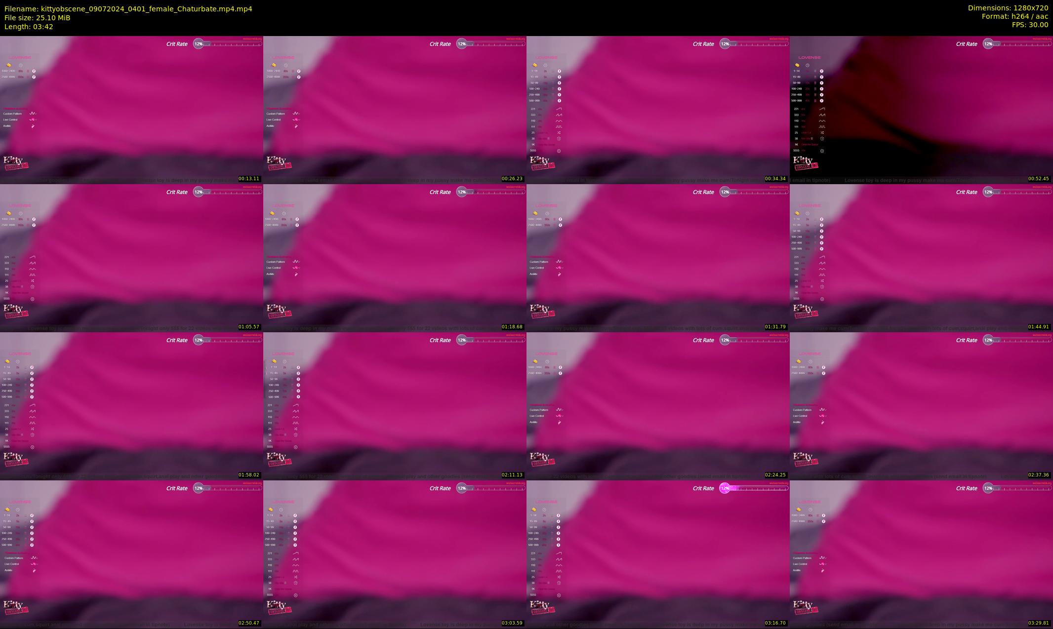 kittyobscene — 4 minute Chaturbate female cam show recording, 720p, Jul 9, 2024
