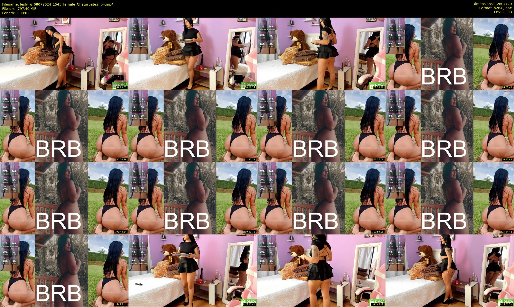 lesly_w — 121 minute Chaturbate female cam show recording, 720p, Jul 8, 2024