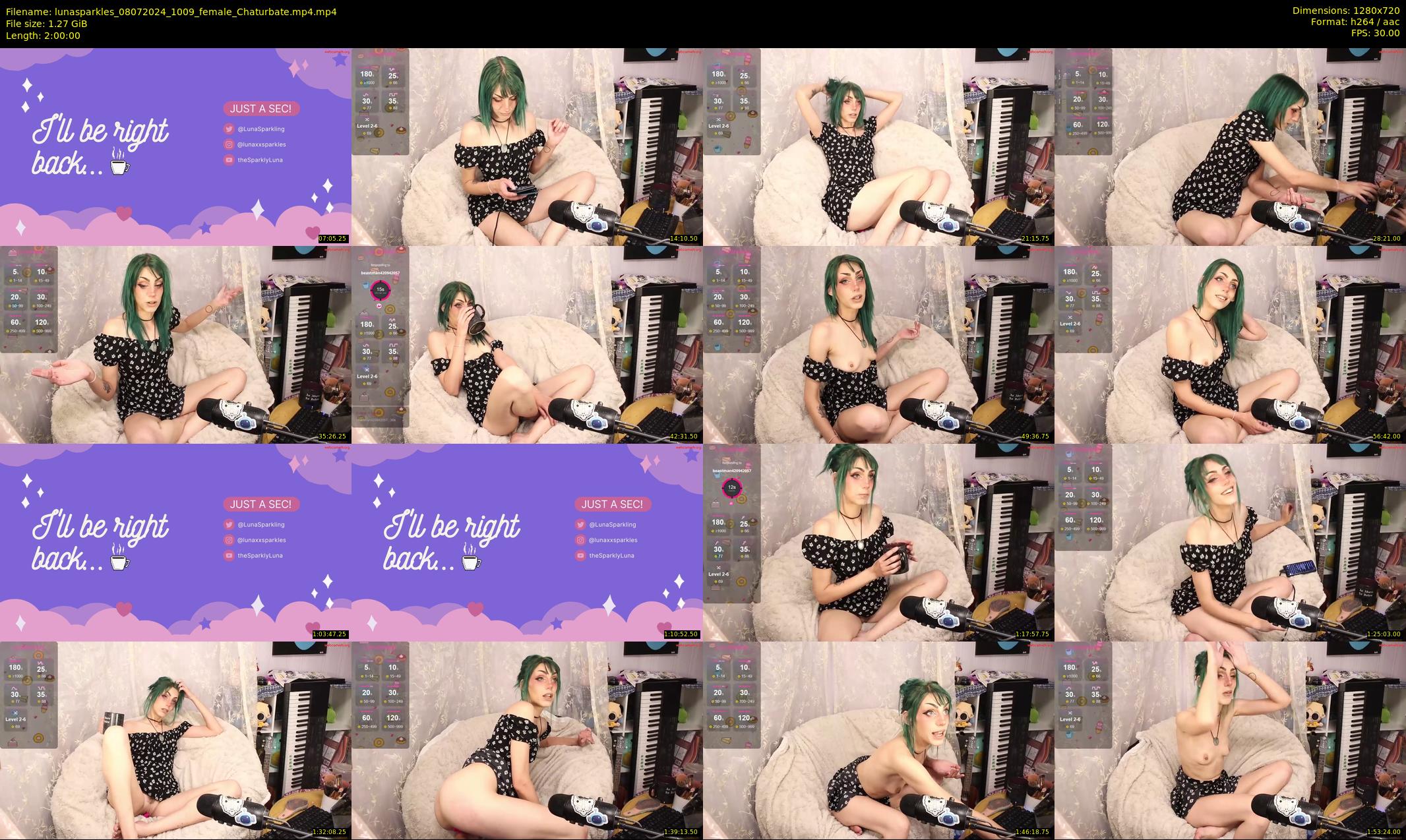 lunasparkles — 120 minute Chaturbate female cam show recording, 720p, Jul 8, 2024