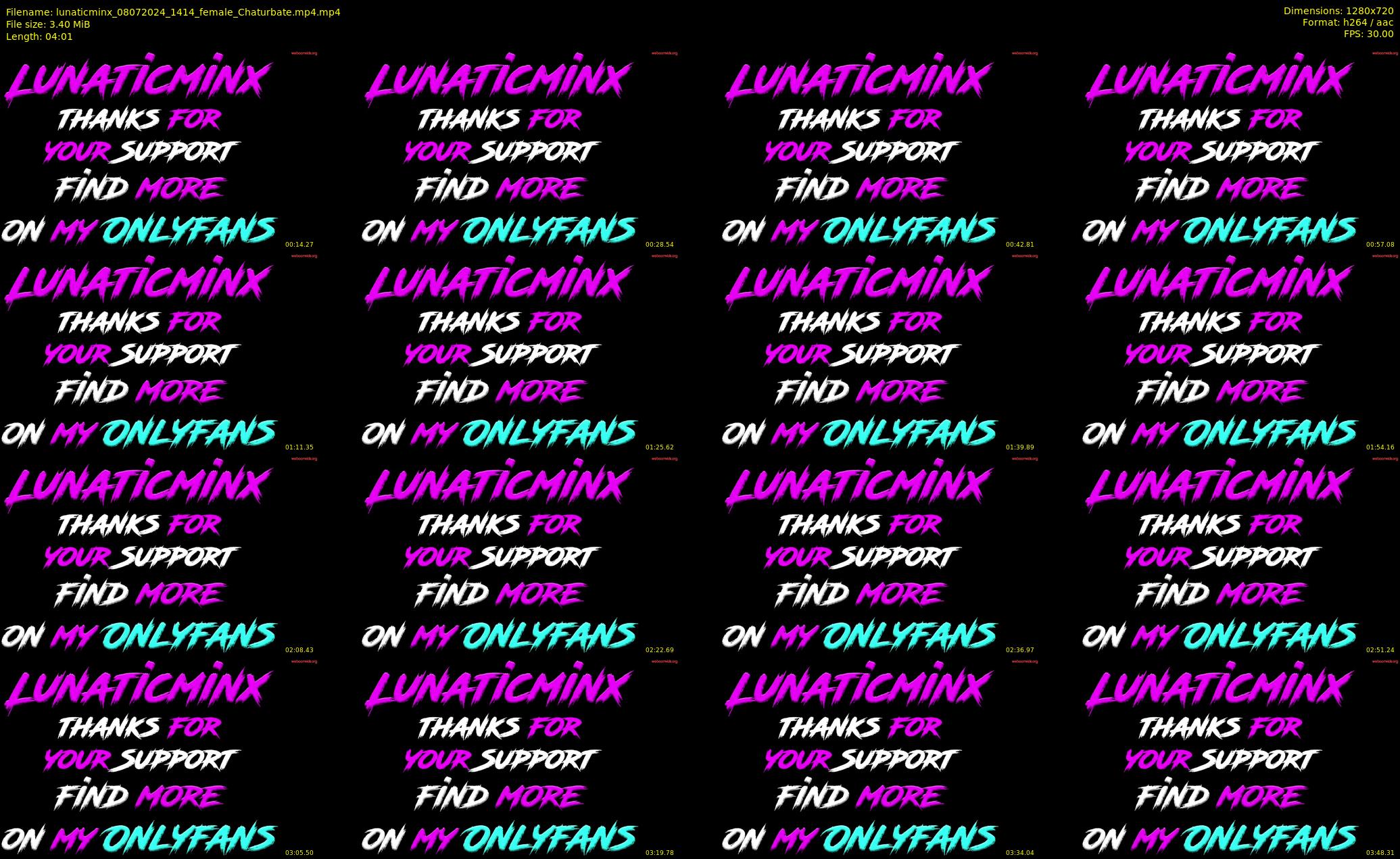 lunaticminx — 5 minute Chaturbate female cam show recording, 720p, Jul 8, 2024