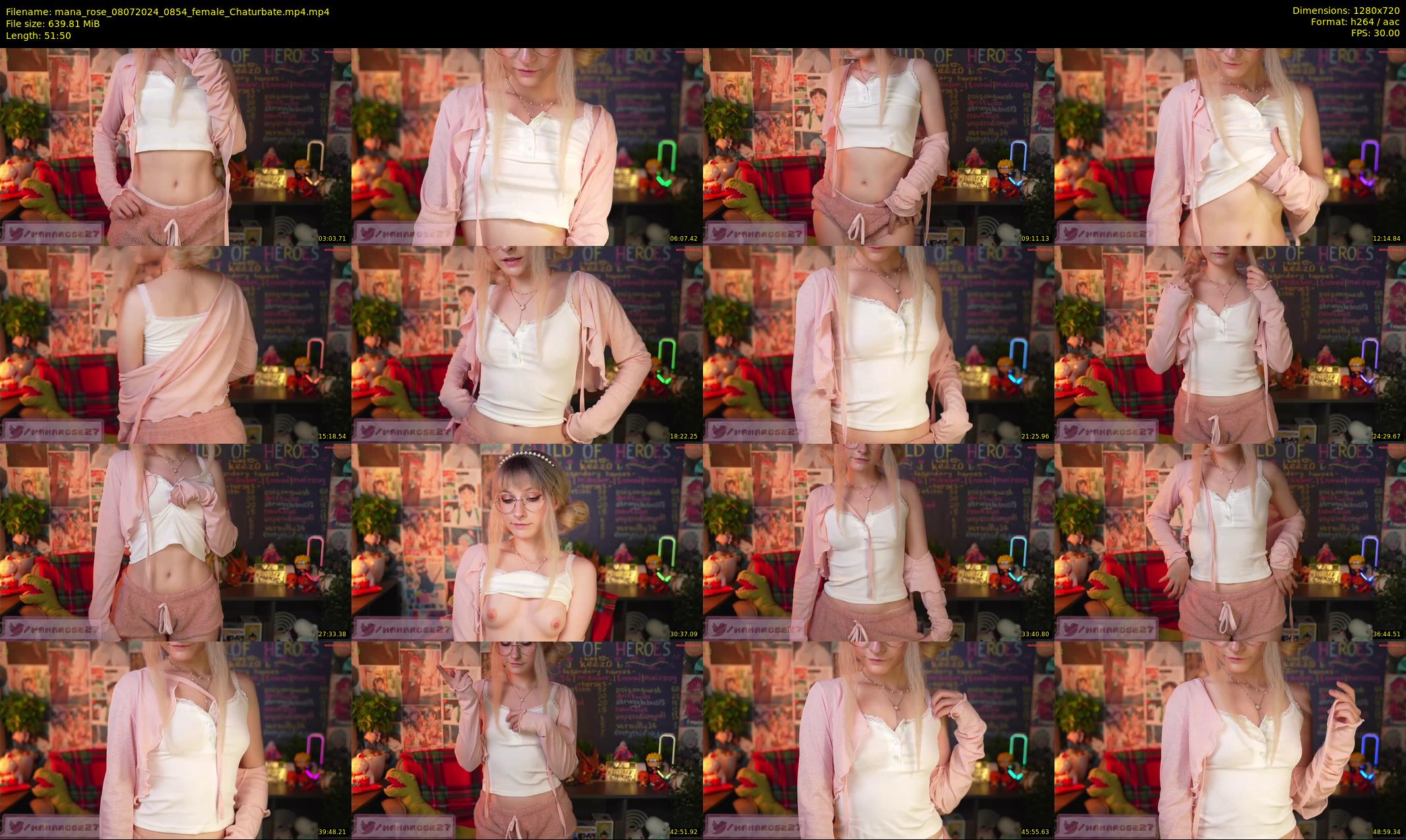 mana_rose — 52 minute Chaturbate female cam show recording, 720p, Jul 8, 2024