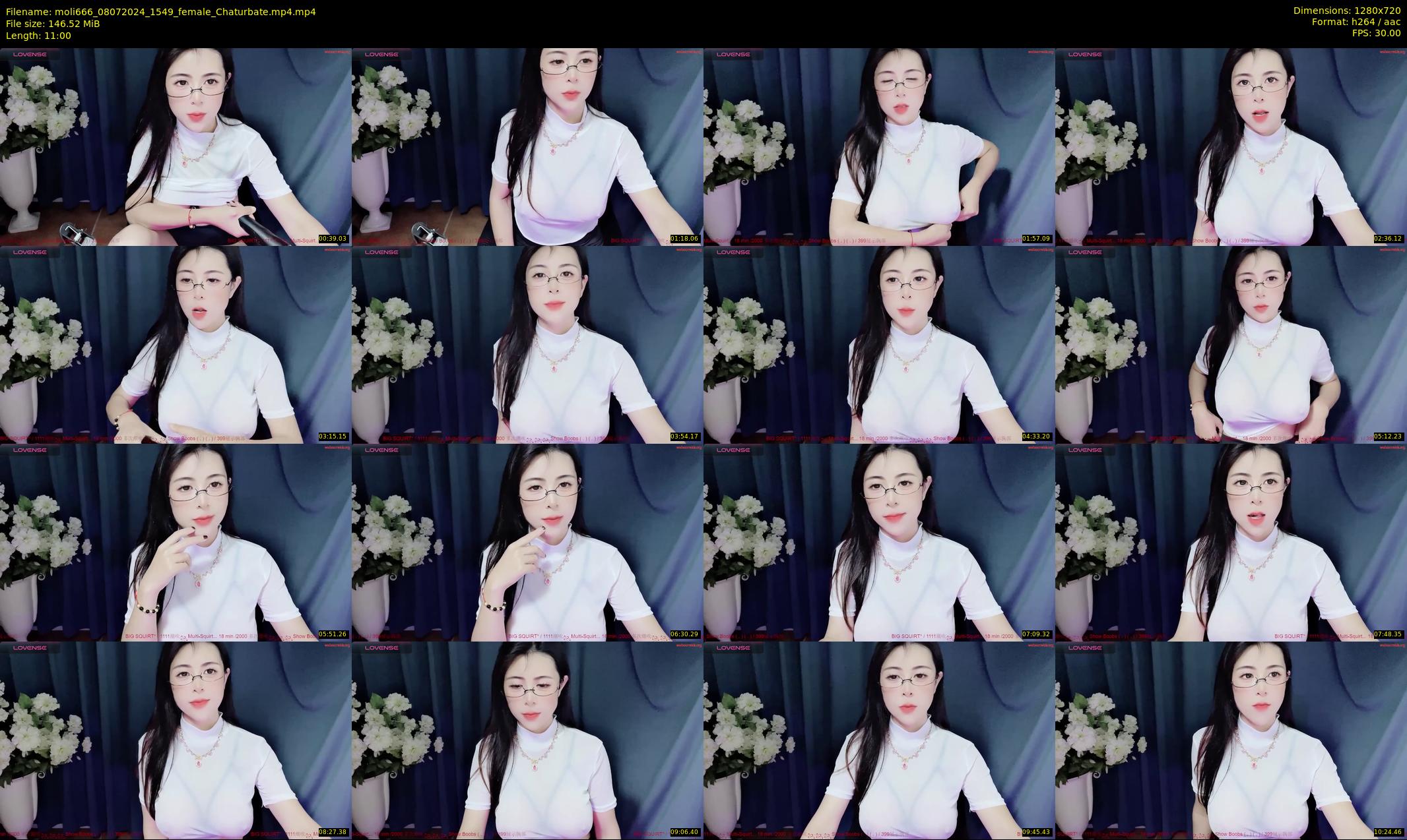 moli666 — 11 minute Chaturbate female cam show recording, 720p, Jul 8, 2024